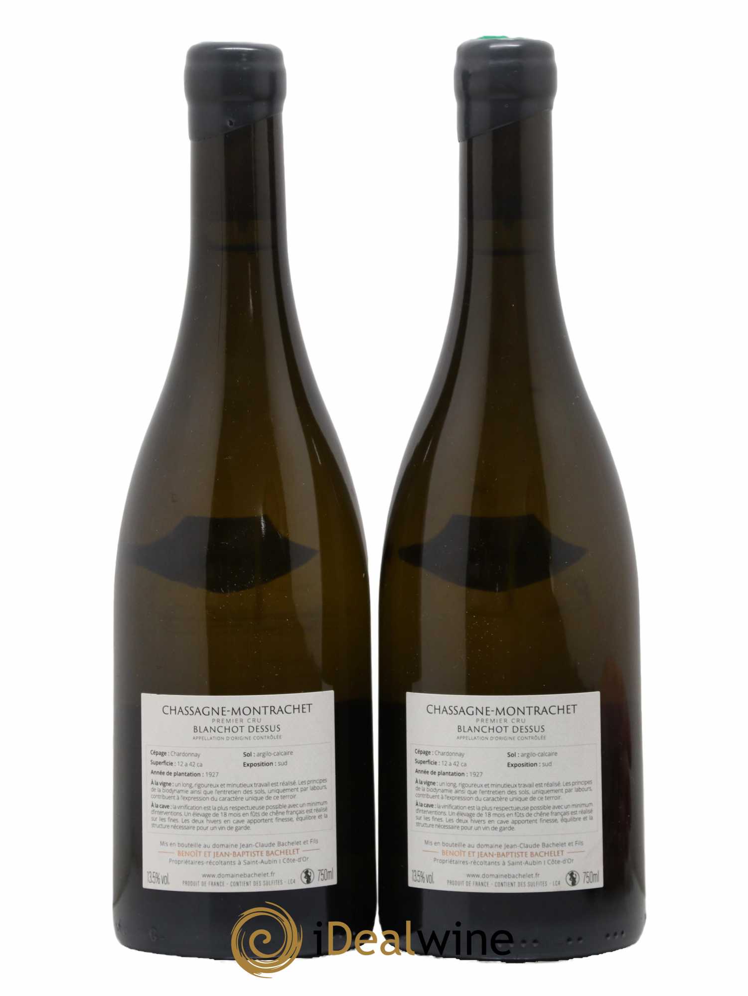 Chassagne-Montrachet 1er Cru Blanchot Dessus Jean-Claude Bachelet (Domaine) 2018 - Lot de 2 bouteilles - 1