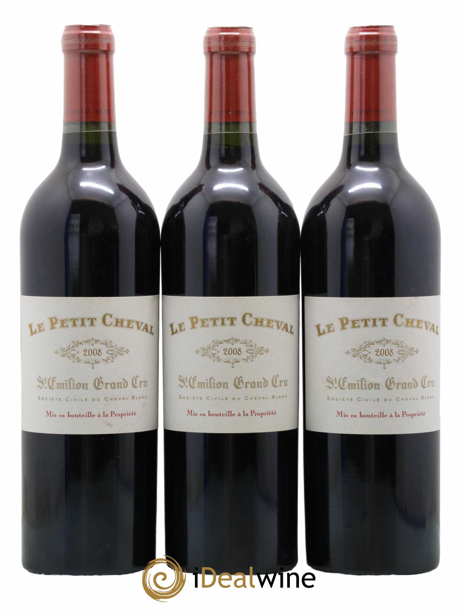 Le Petit Cheval Second Vin 2008 - Lot de 3 bouteilles - 0