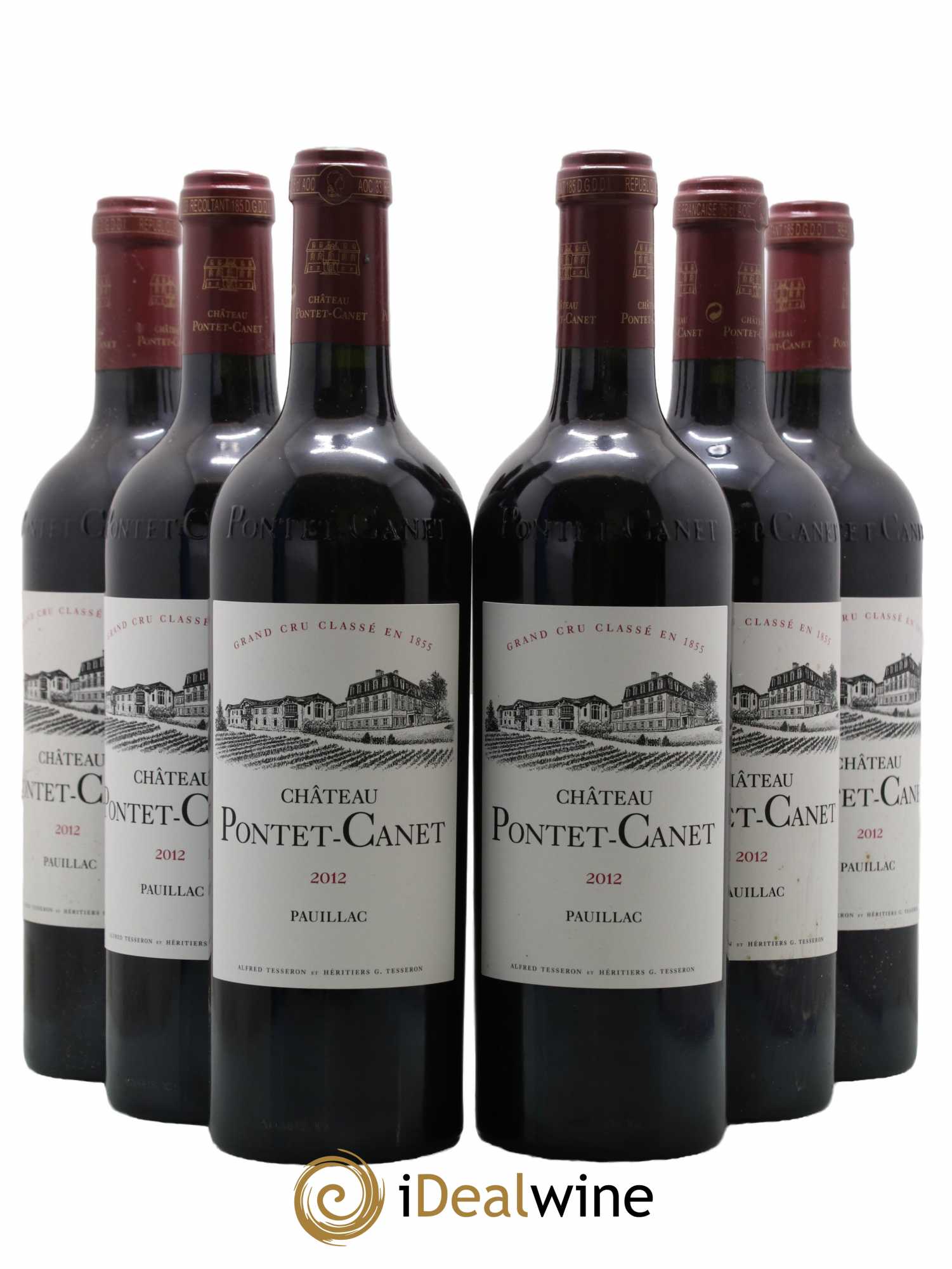 Château Pontet Canet 5ème Grand Cru Classé 2012 - Lot de 6 bouteilles - 0