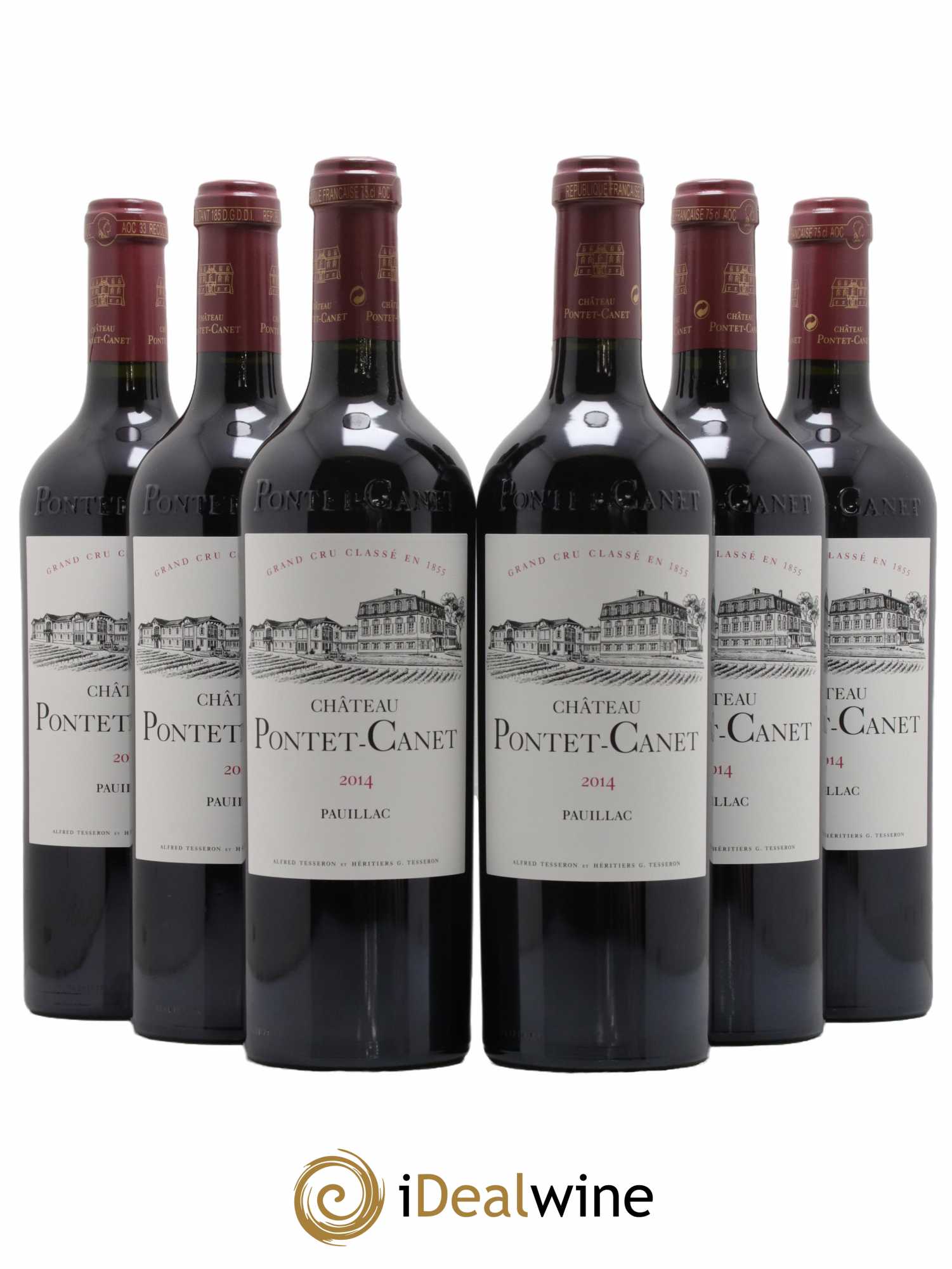 Château Pontet Canet 5ème Grand Cru Classé 2014 - Lot de 6 bouteilles - 0