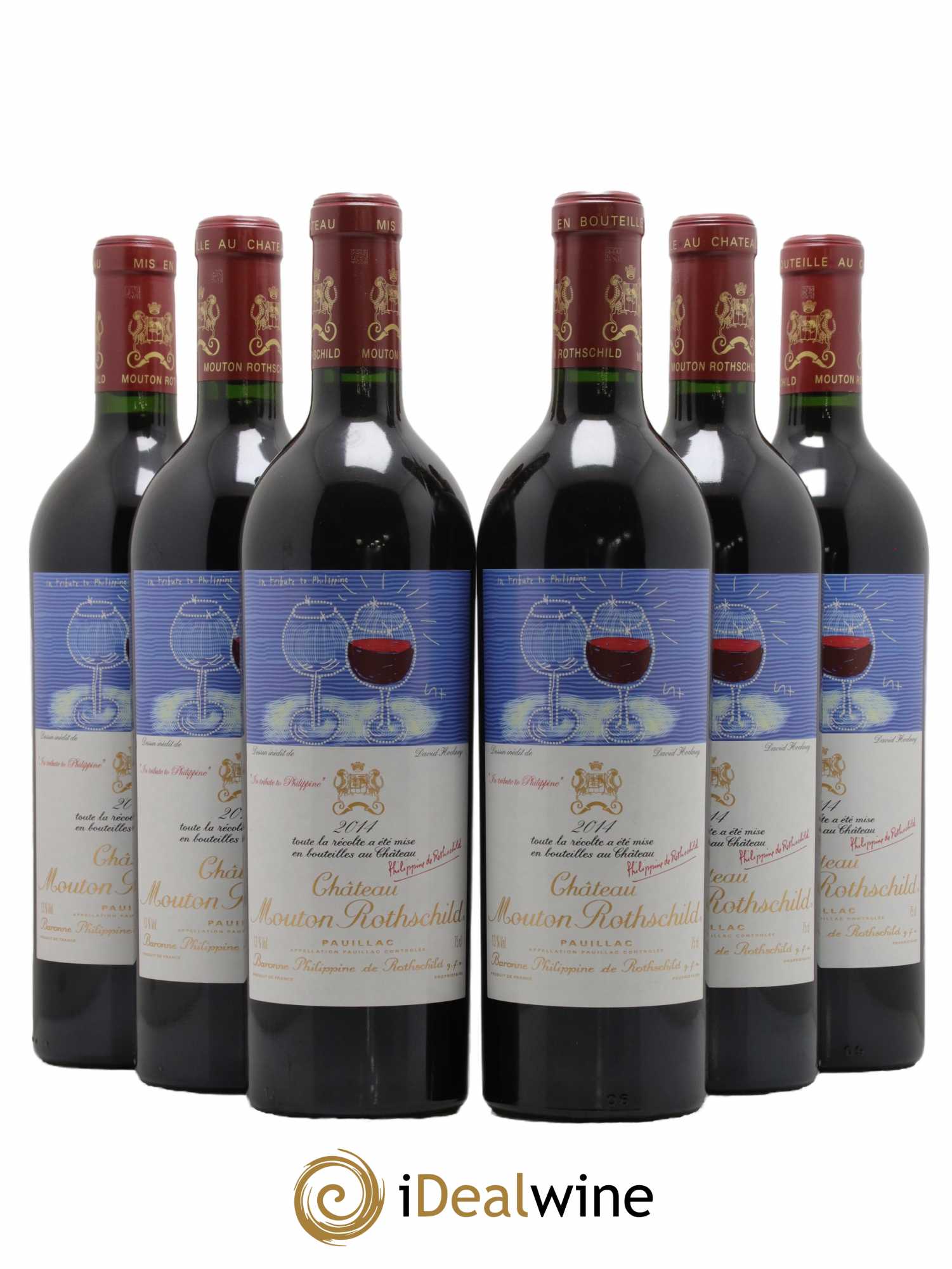 Château Mouton Rothschild 1er Grand Cru Classé 2014 - Lot de 6 bouteilles - 0