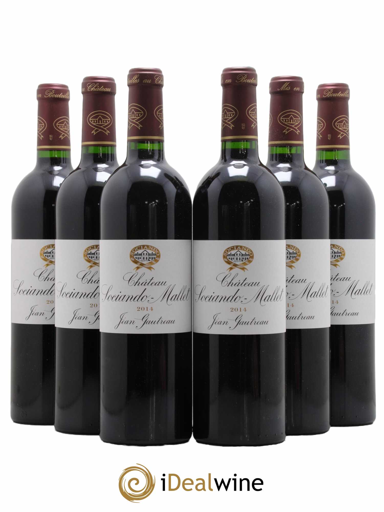 Château Sociando Mallet 2014 - Lotto di 6 bottiglie - 0