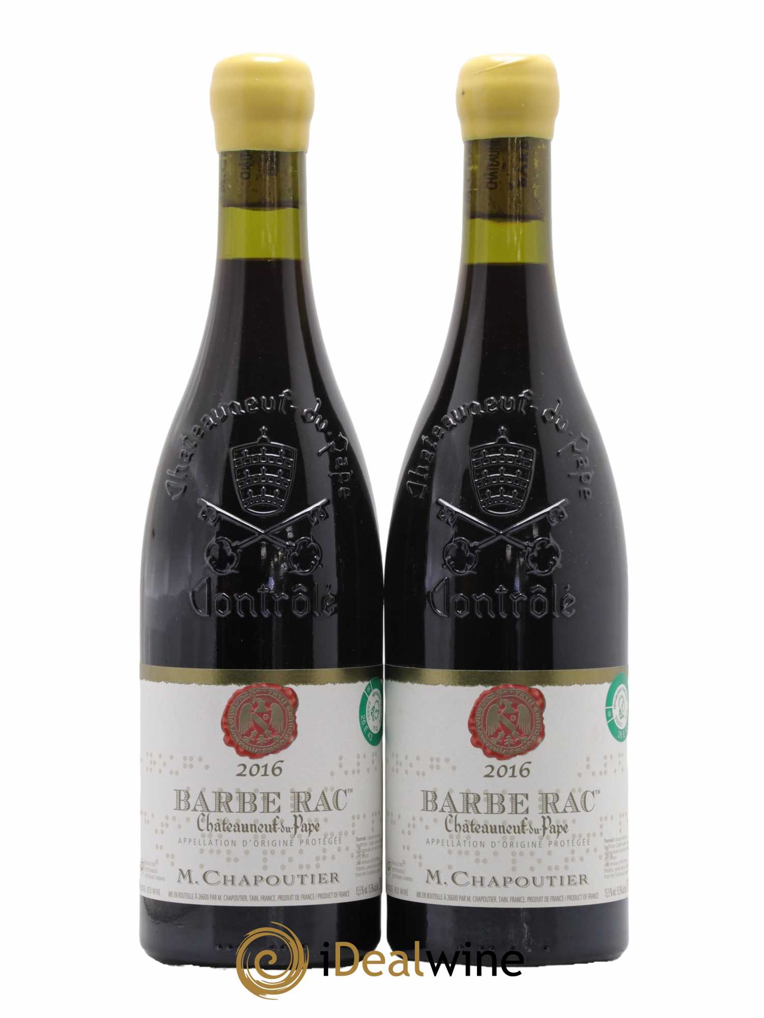 Châteauneuf-du-Pape Barbe Rac Chapoutier 2016 - Posten von 2 Flaschen - 0