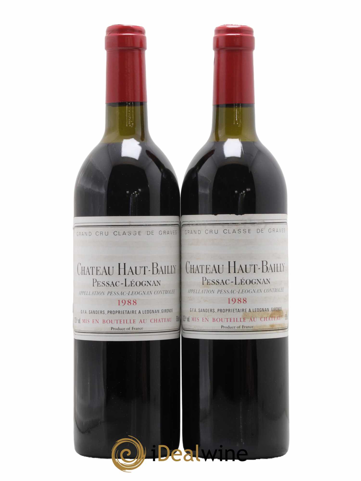 Château Haut-Bailly Cru Classé de Graves 1988 - Lot de 2 bouteilles - 0