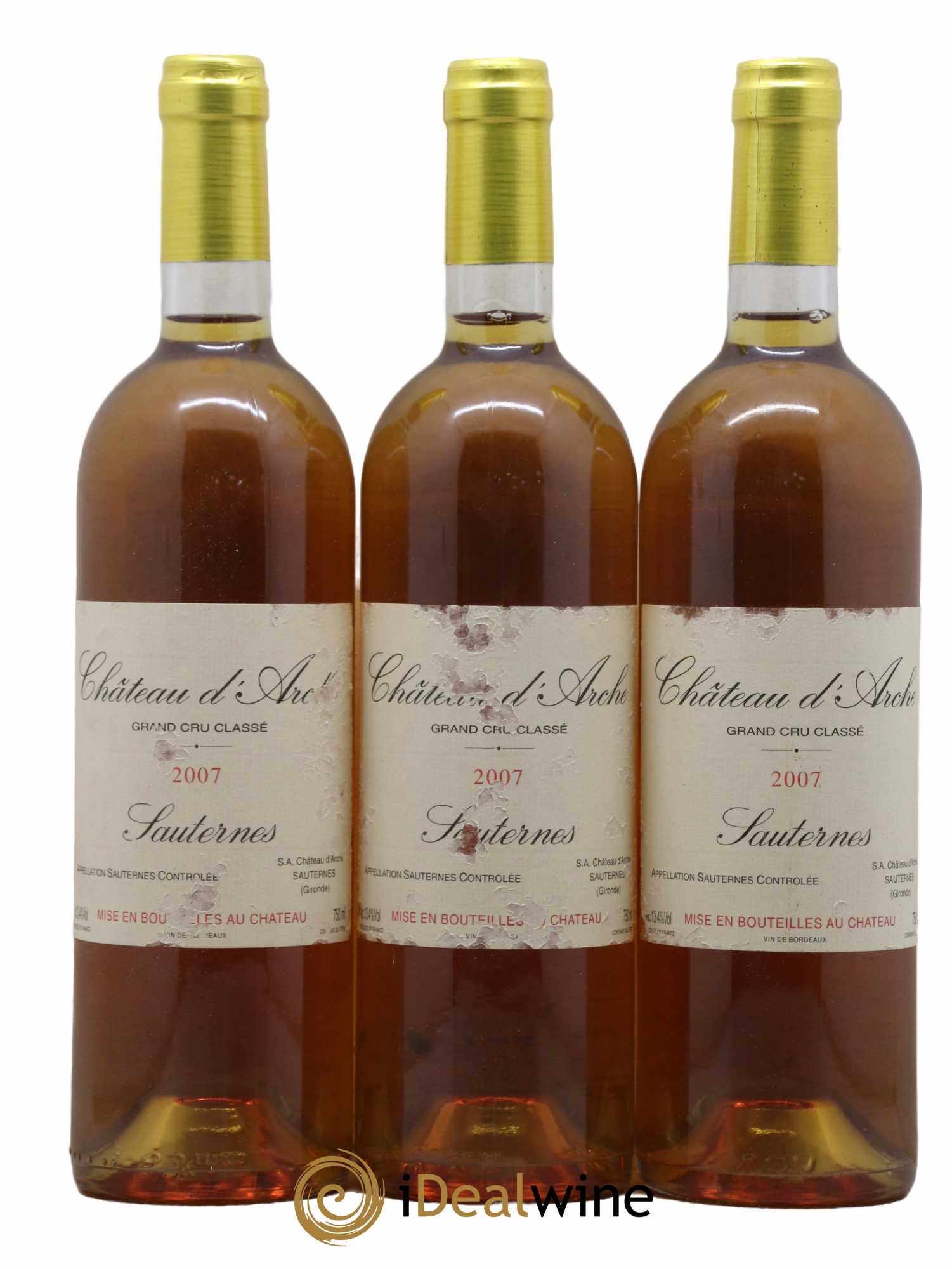 Château d' Arche 2ème Grand Cru Classé 2007 - Lotto di 3 bottiglie - 0