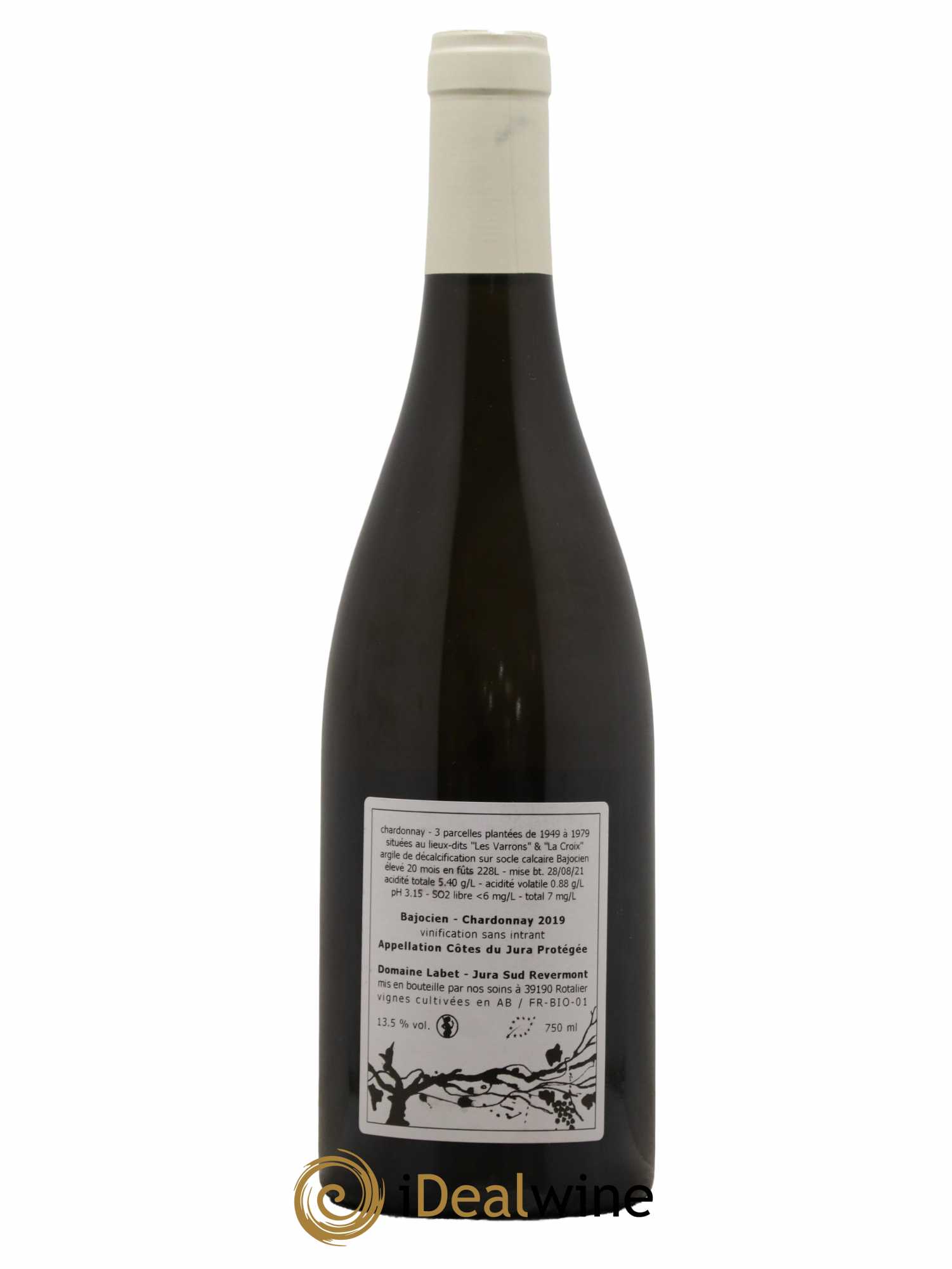 Côtes du Jura Chardonnay Bajocien Romain - Julien - Charline Labet 2019 - Posten von 1 Flasche - 1