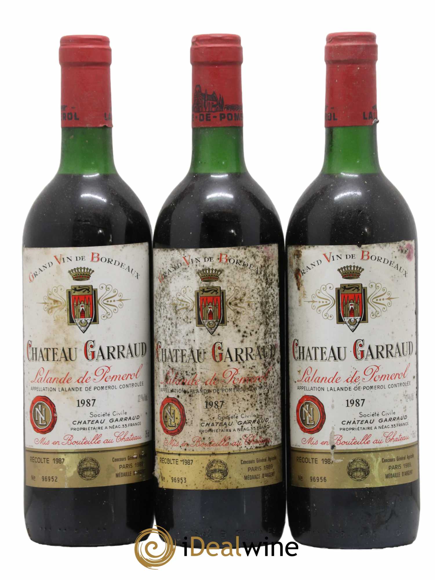 Lalande-de-Pomerol Château Garraud 1987 - Lot de 3 bouteilles - 0