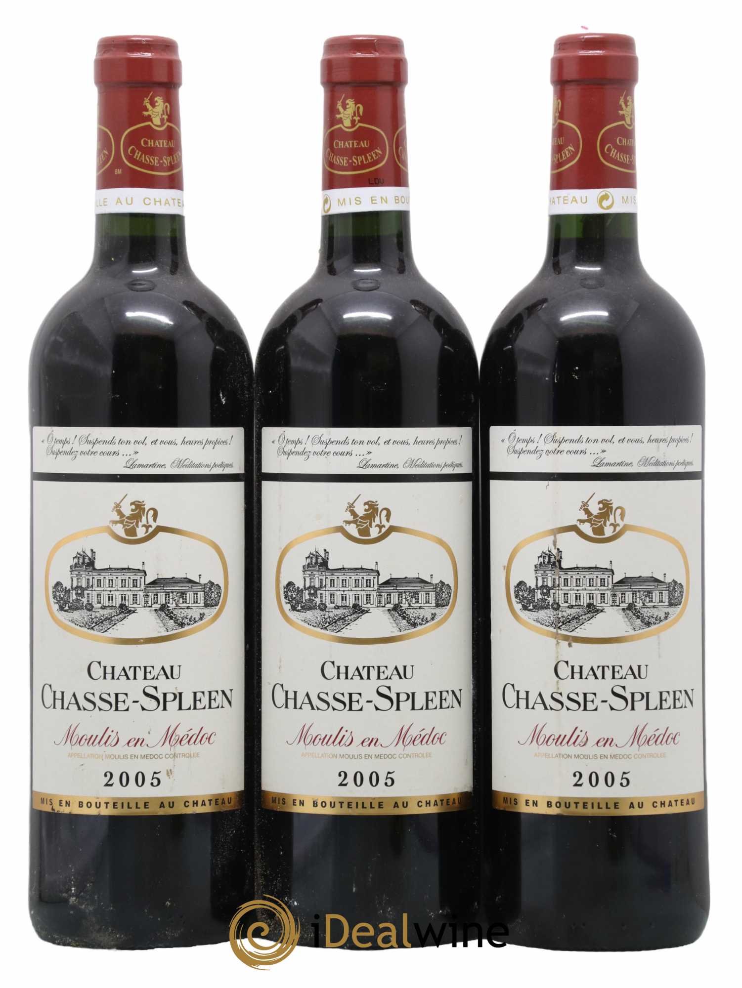 Château Chasse Spleen 2005 - Lot de 3 bouteilles - 0