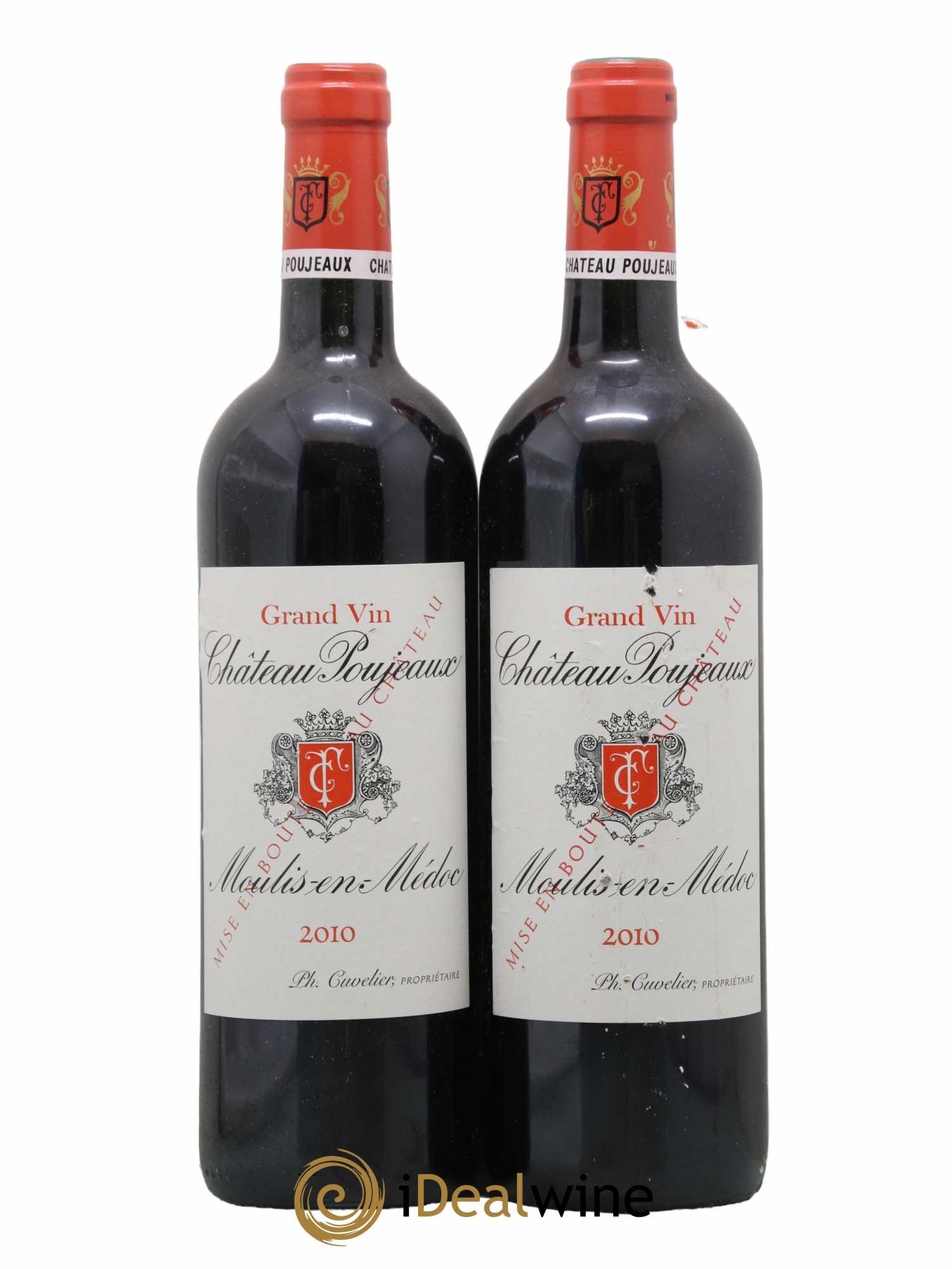 Château Poujeaux 2010 - Lot de 2 bouteilles - 0