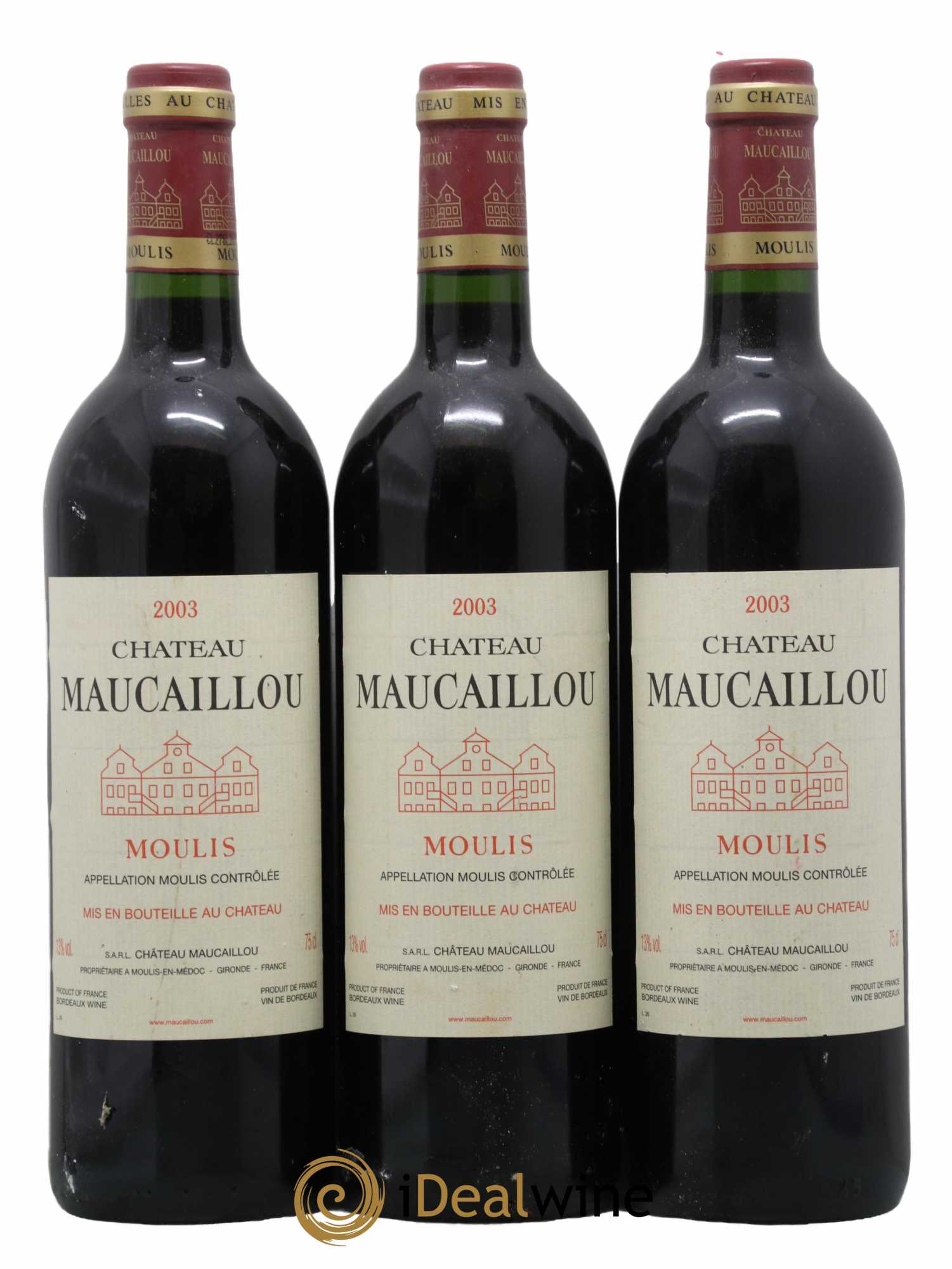 Château Maucaillou 2003 - Lot de 3 bouteilles - 0