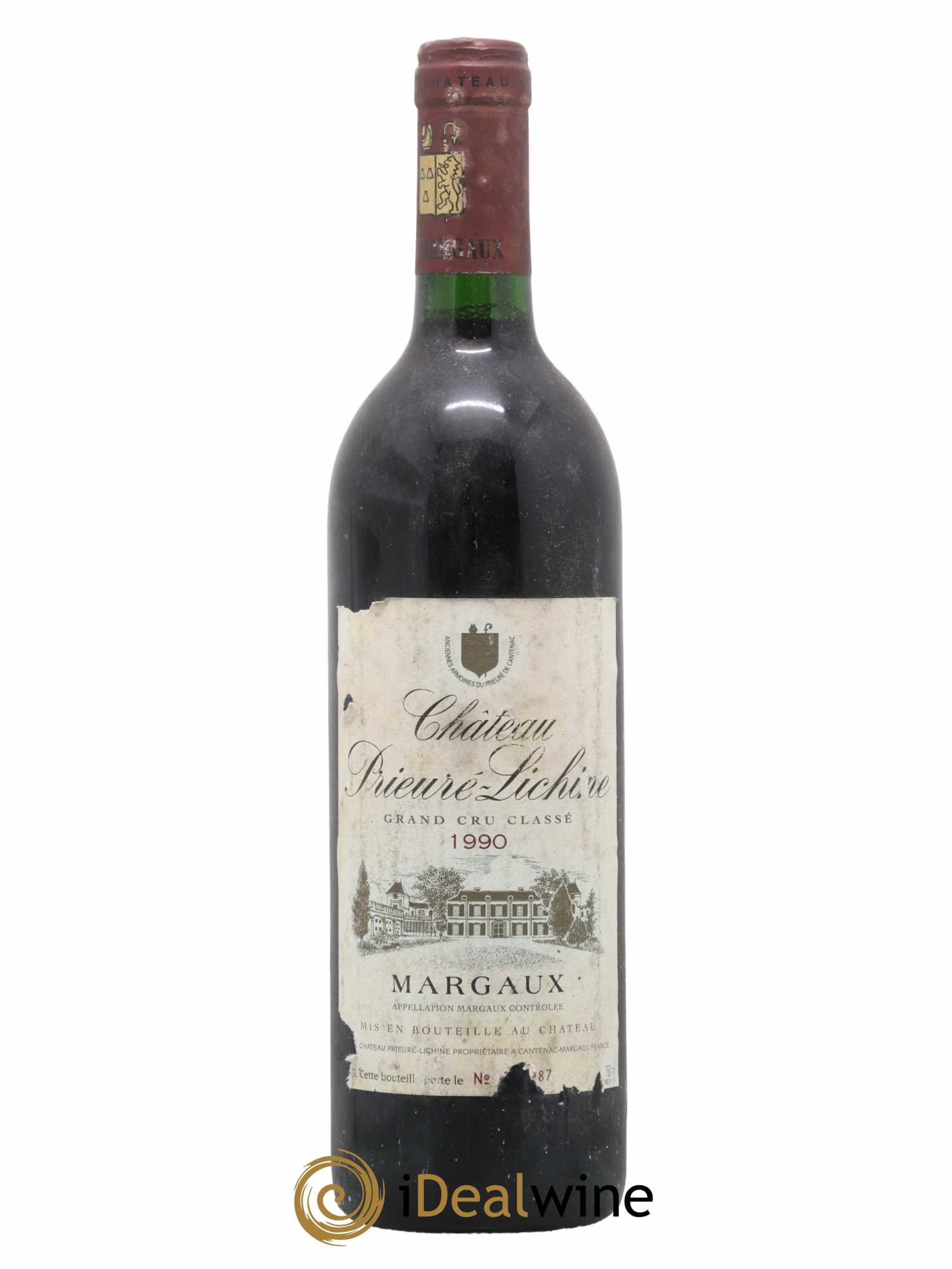 Château Prieuré Lichine 4ème Grand Cru Classé 1990 - Lot de 1 bouteille - 0