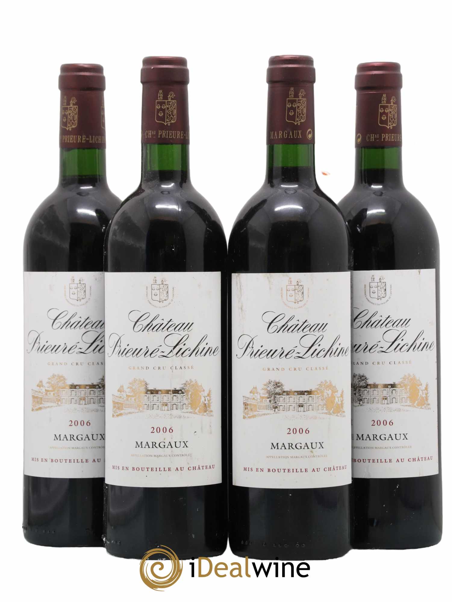 Château Prieuré Lichine 4ème Grand Cru Classé 2006 - Lot de 4 bouteilles - 0
