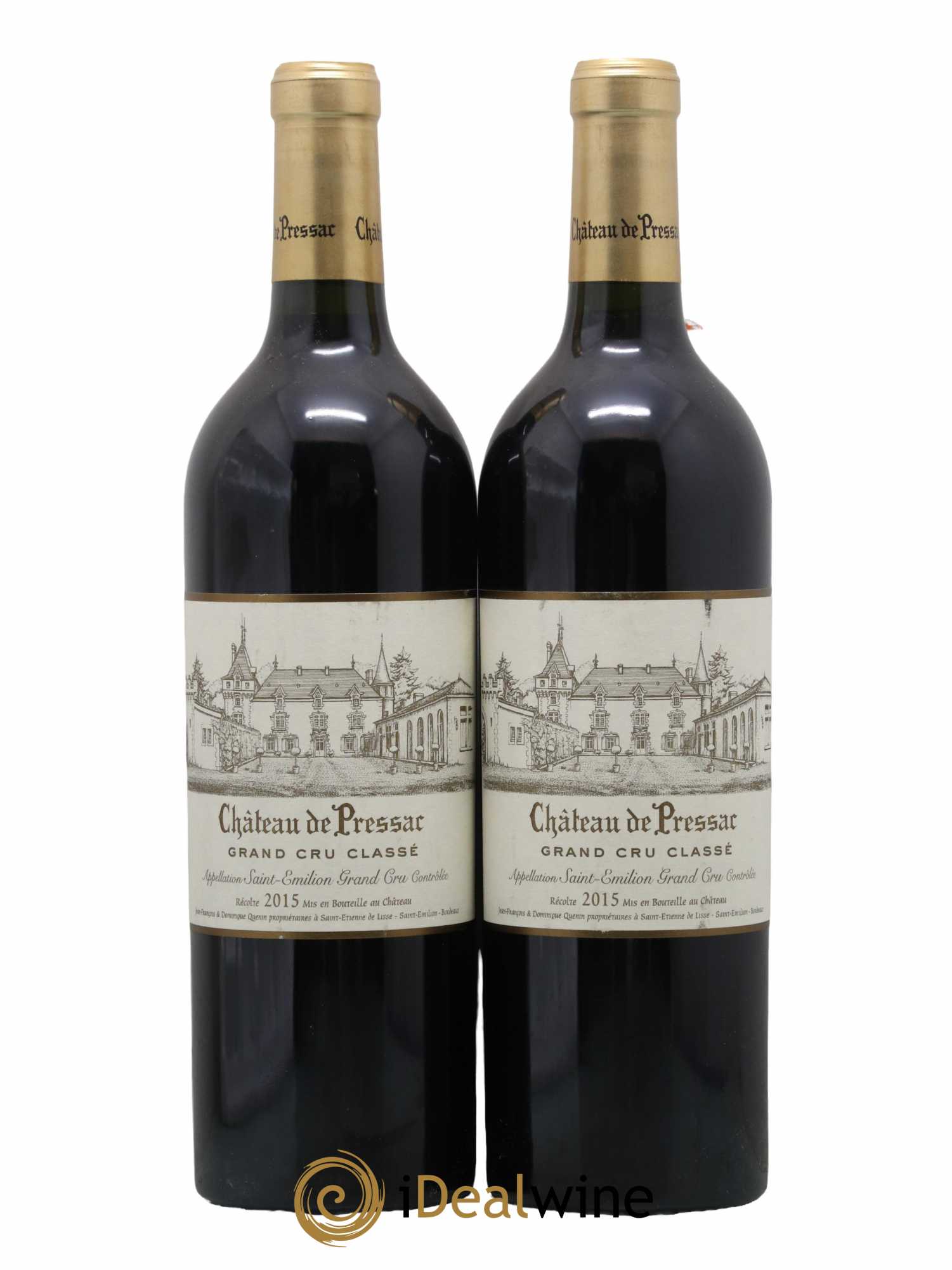 Château de Pressac Grand Cru Classé 2015 - Lot de 2 bouteilles - 0