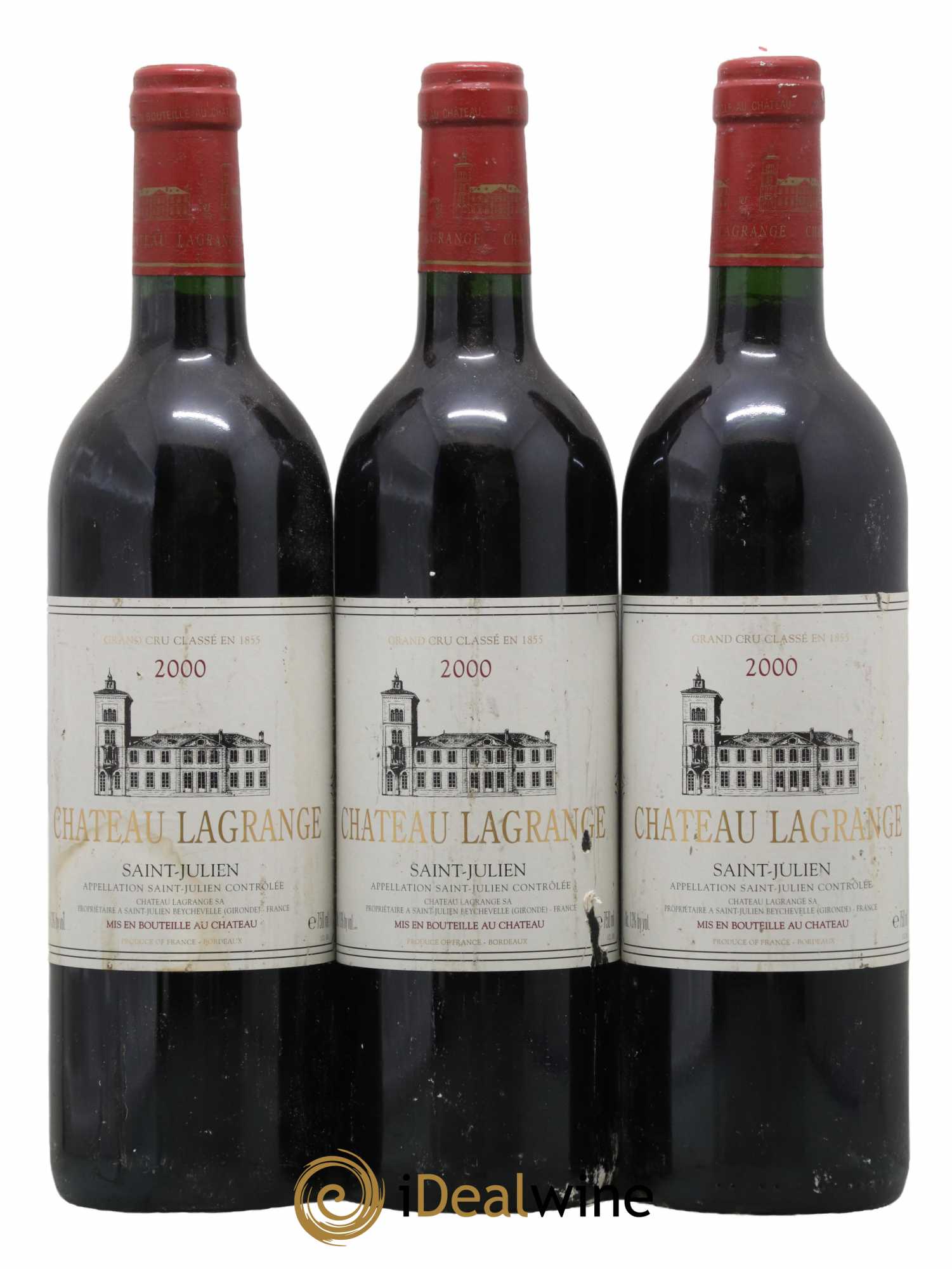 Château Lagrange 3ème Grand Cru Classé 2000 - Lot de 3 bouteilles - 0