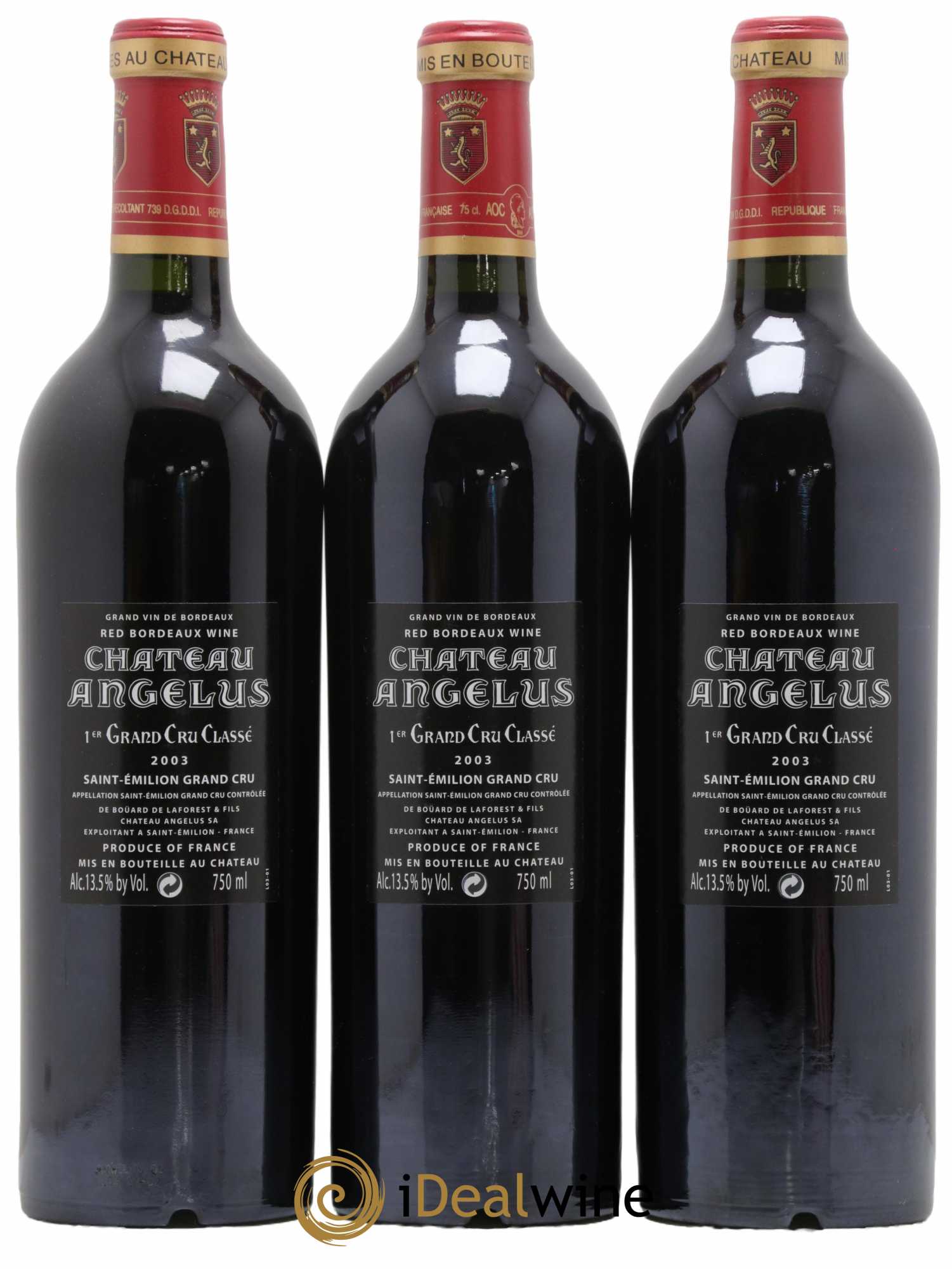 Château Angélus 1er Grand Cru Classé A 2003 - Lot de 6 bouteilles - 2