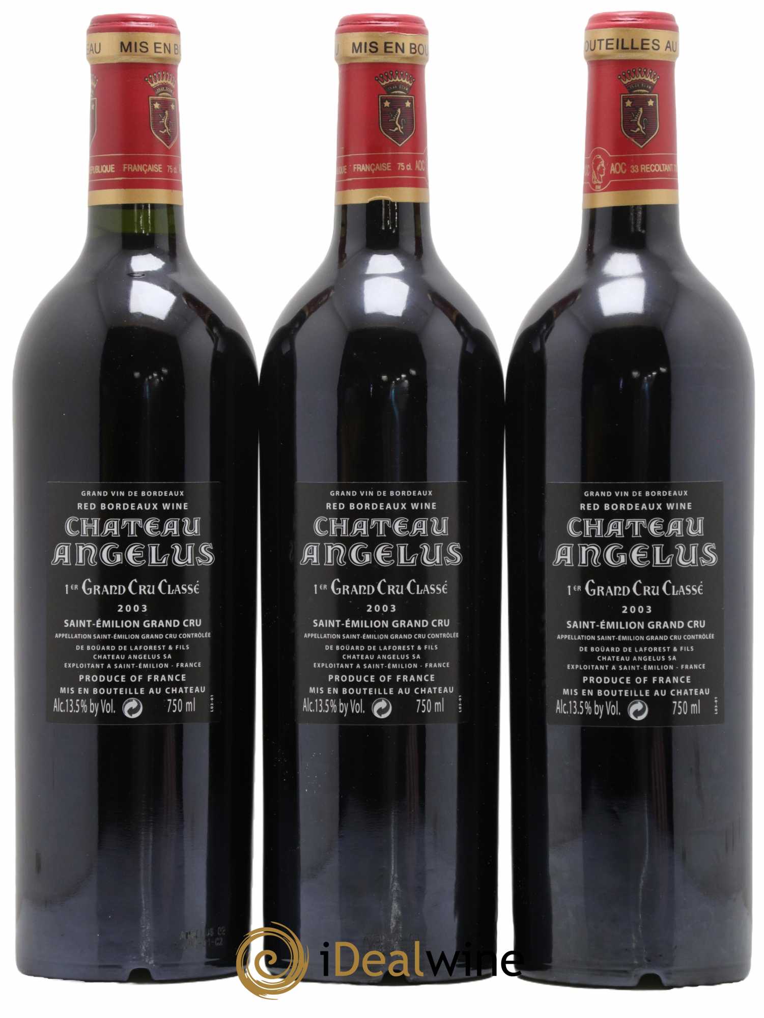 Château Angélus 1er Grand Cru Classé A 2003 - Lot de 6 bouteilles - 4