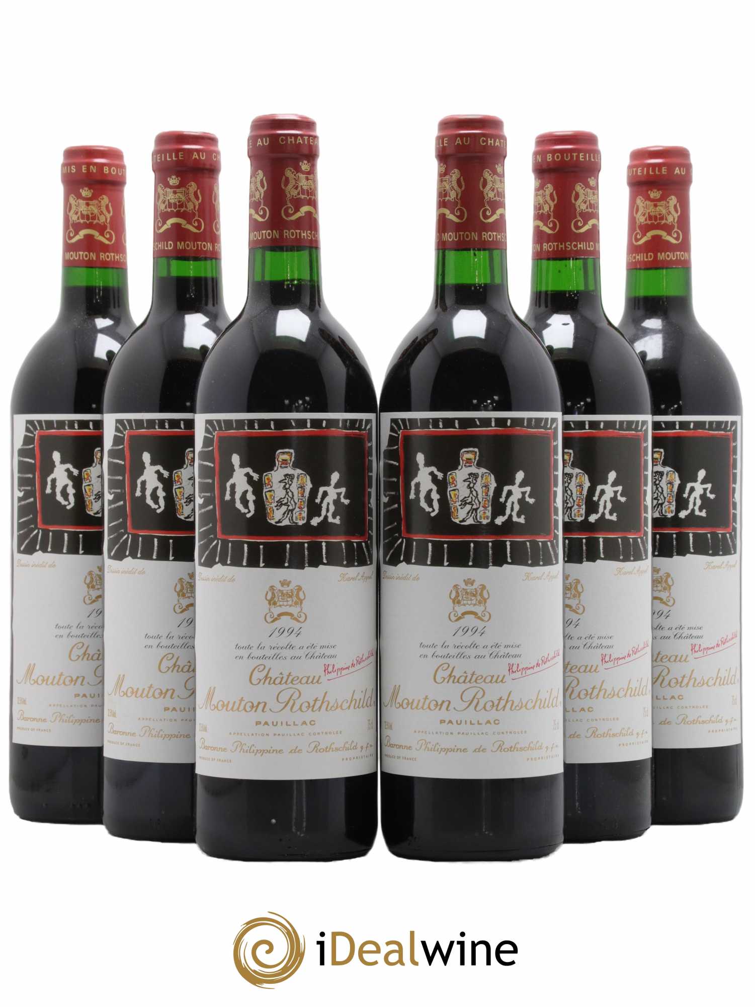 Château Mouton Rothschild 1er Grand Cru Classé 1994 - Lot de 6 bouteilles - 0