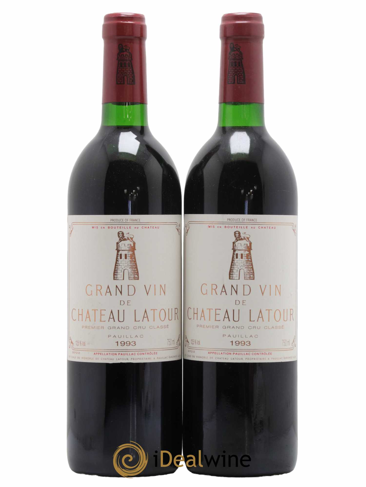 Château Latour 1er Grand Cru Classé 1993 - Lot de 2 bouteilles - 0