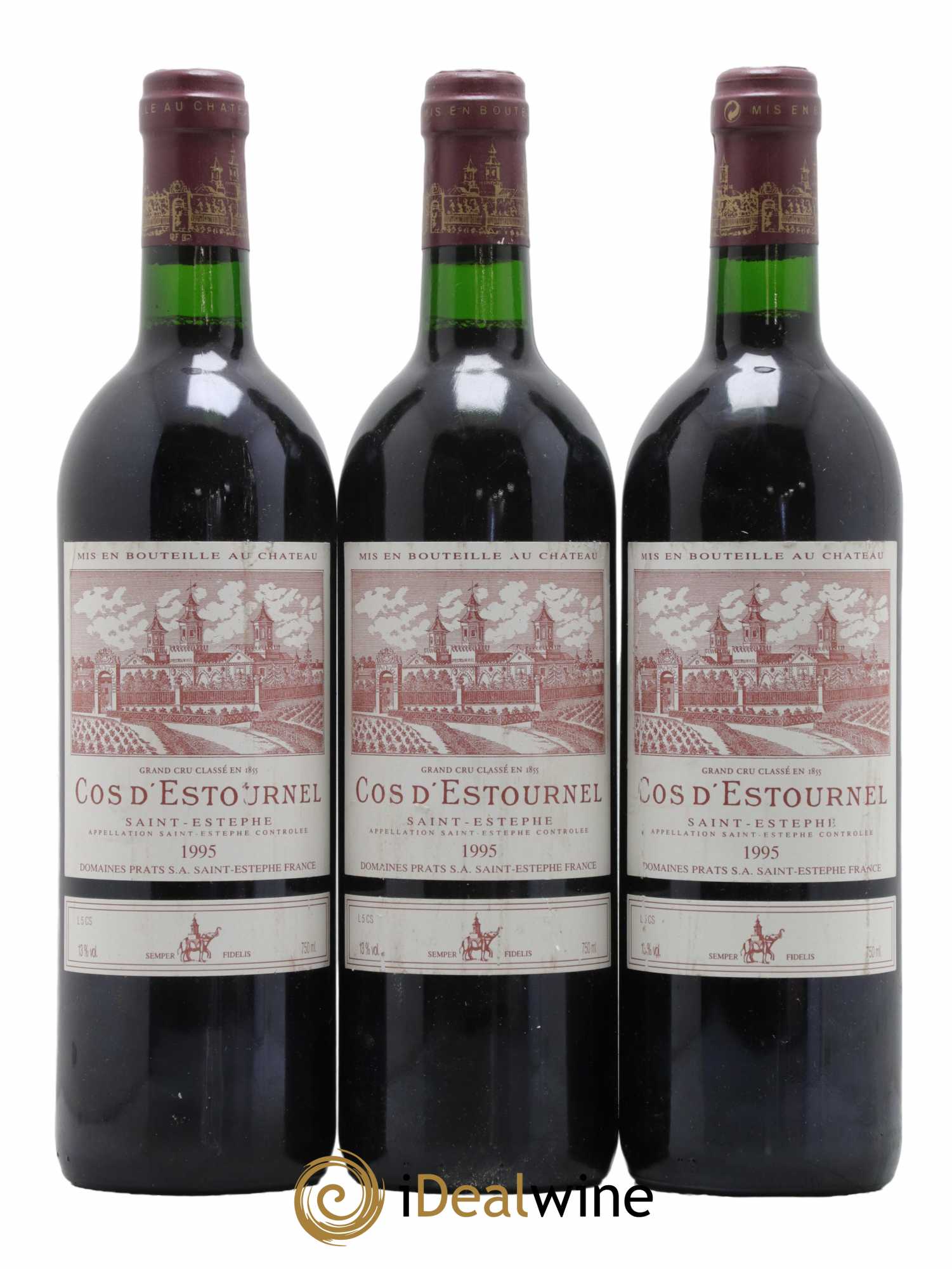 Cos d'Estournel 2ème Grand Cru Classé 1995 - Lot de 3 bouteilles - 0