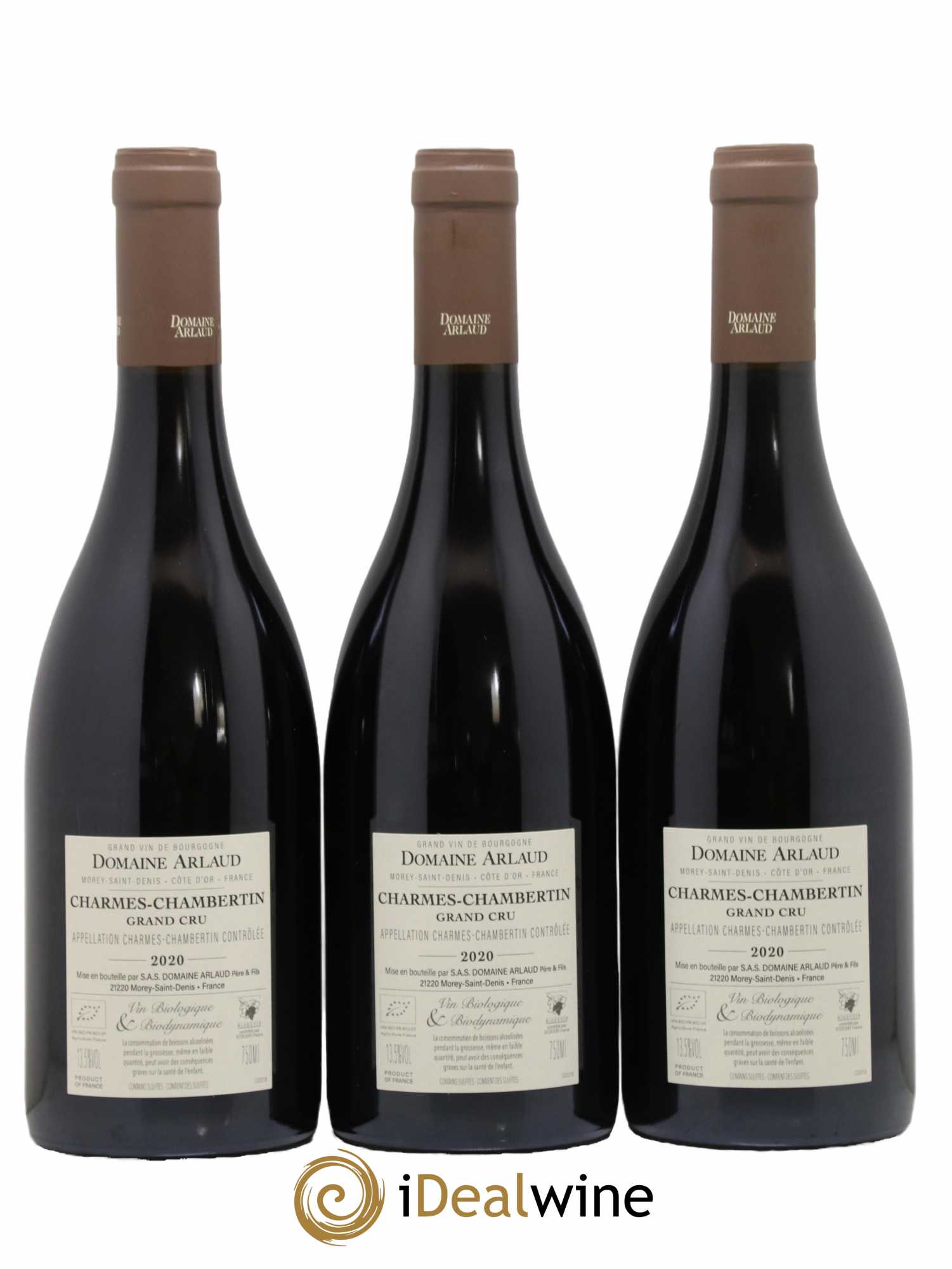 Charmes-Chambertin Grand Cru Arlaud  2020 - Lot of 3 bottles - 1