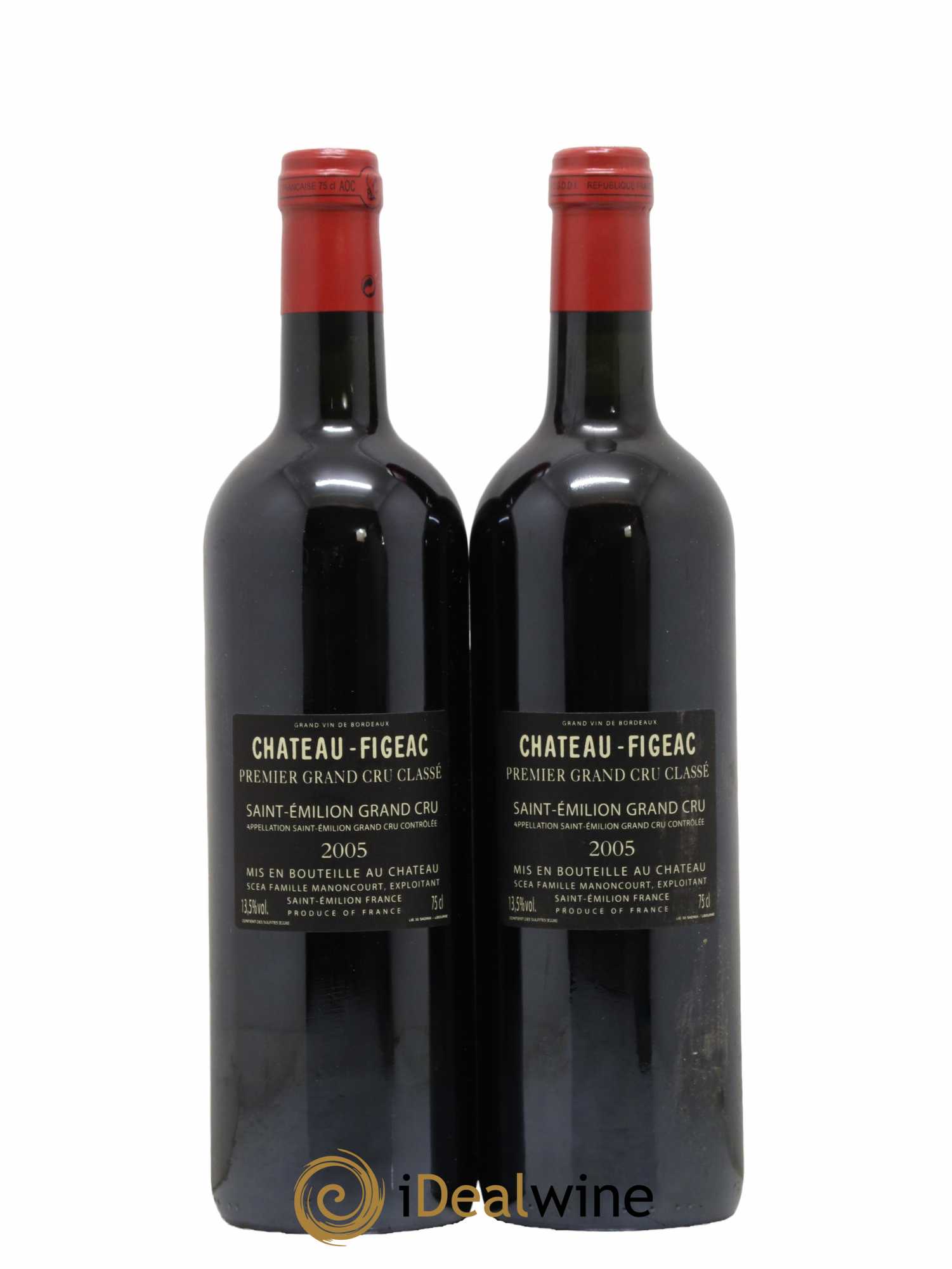 Château Figeac 1er Grand Cru Classé A 2005 - Lot de 2 bouteilles - 1