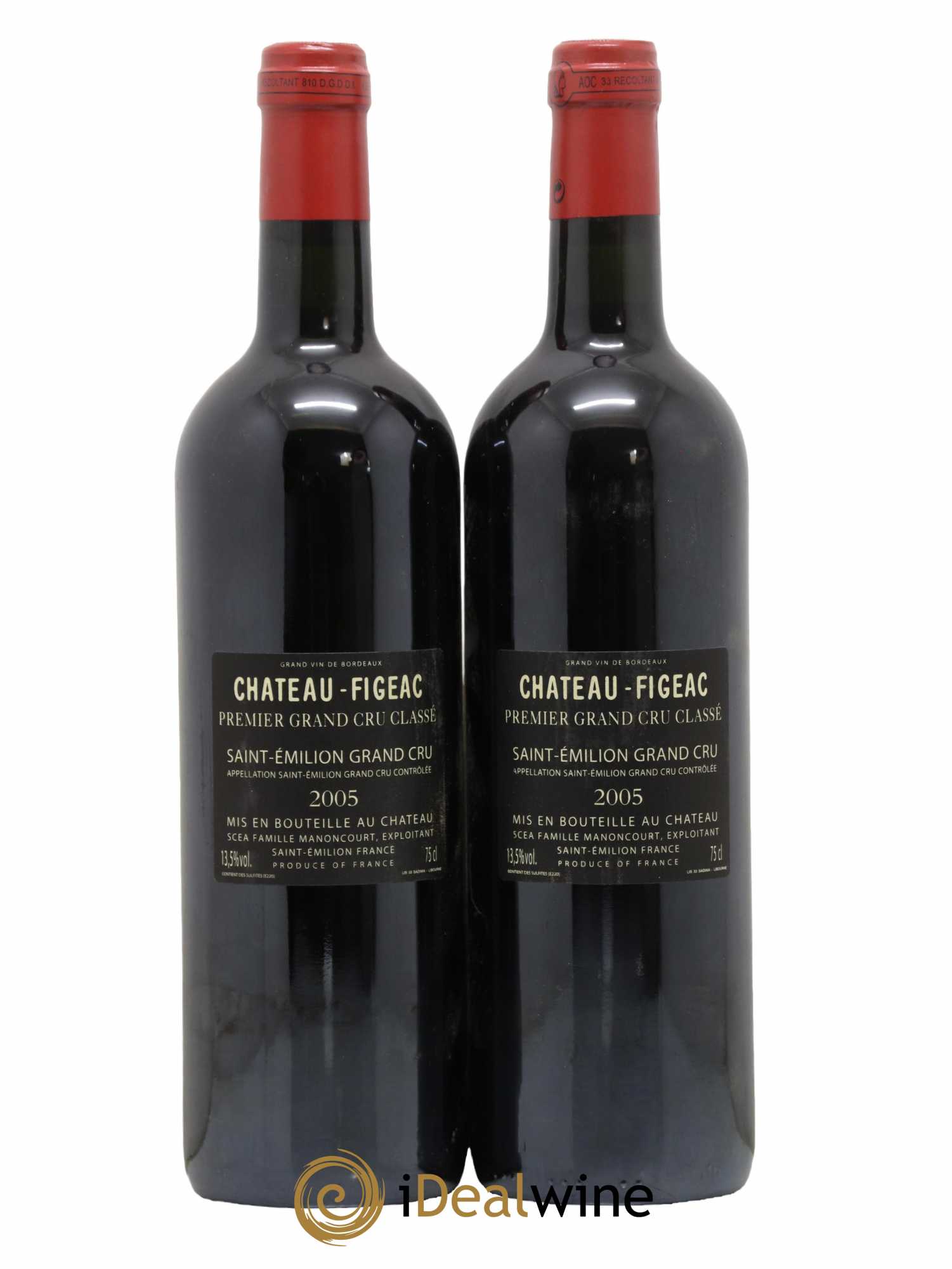 Château Figeac 1er Grand Cru Classé A 2005 - Lot de 2 bouteilles - 1