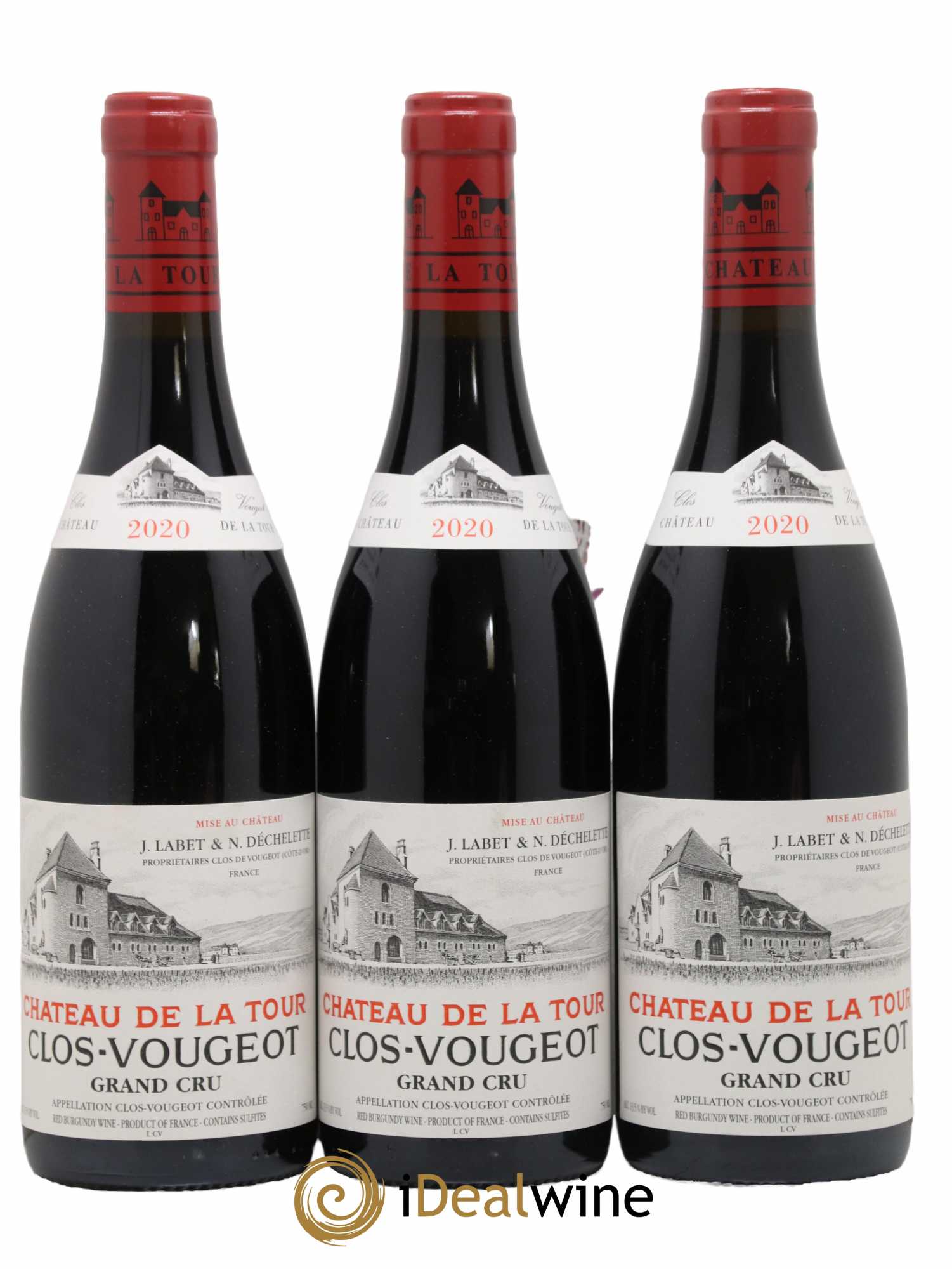 Clos de Vougeot Grand Cru Château de La Tour 2020 - Lot de 3 bouteilles - 0
