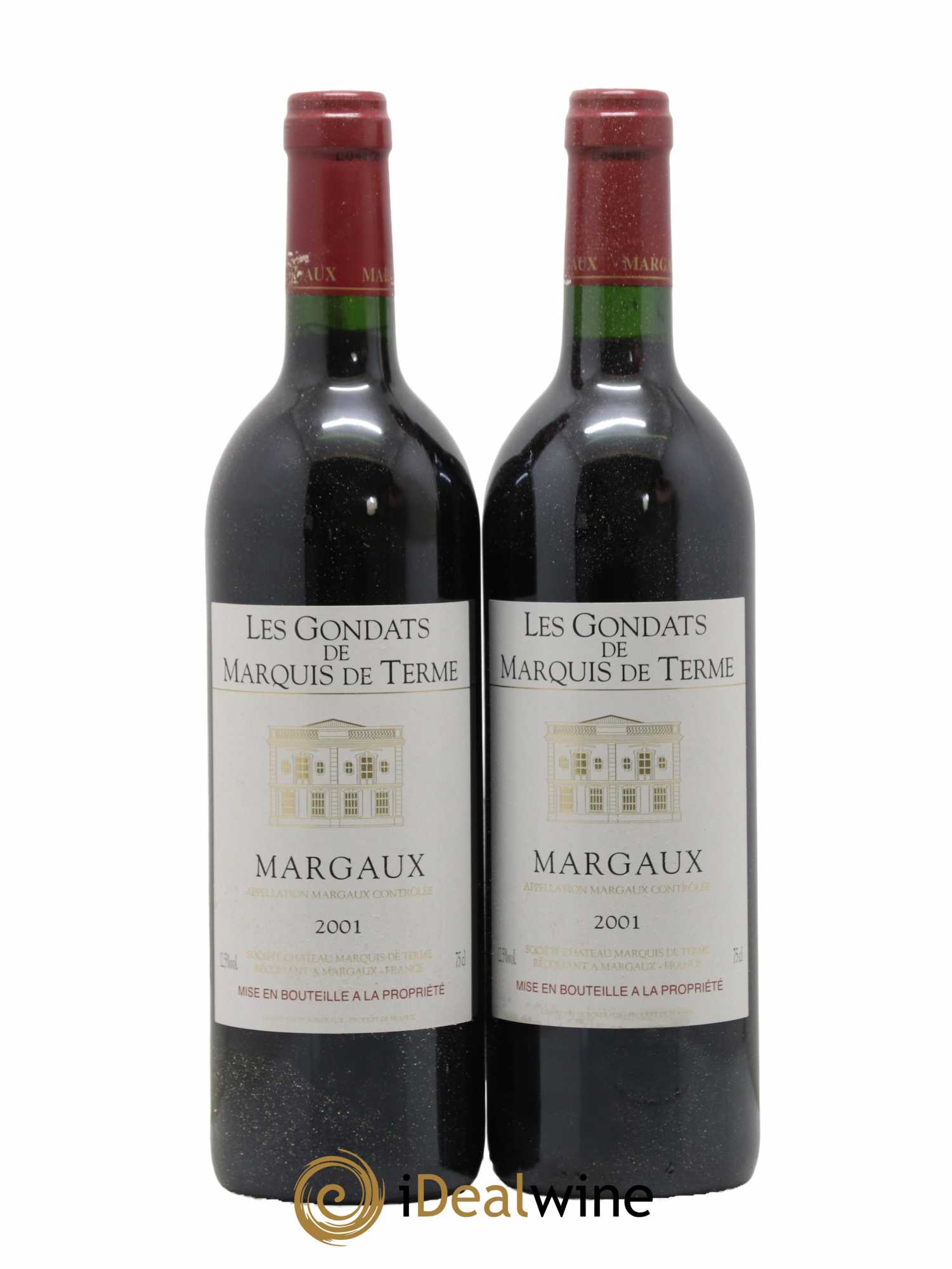 Bordeaux Margaux Les Gondats de Marquis de Terme 2001 - Lot de 2 bouteilles - 0