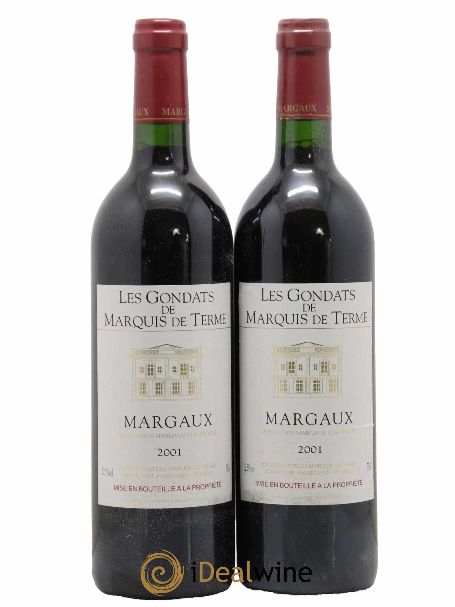 Bordeaux Margaux Les Gondats de Marquis de Terme 2001 - Lot de 2 bouteilles - 0