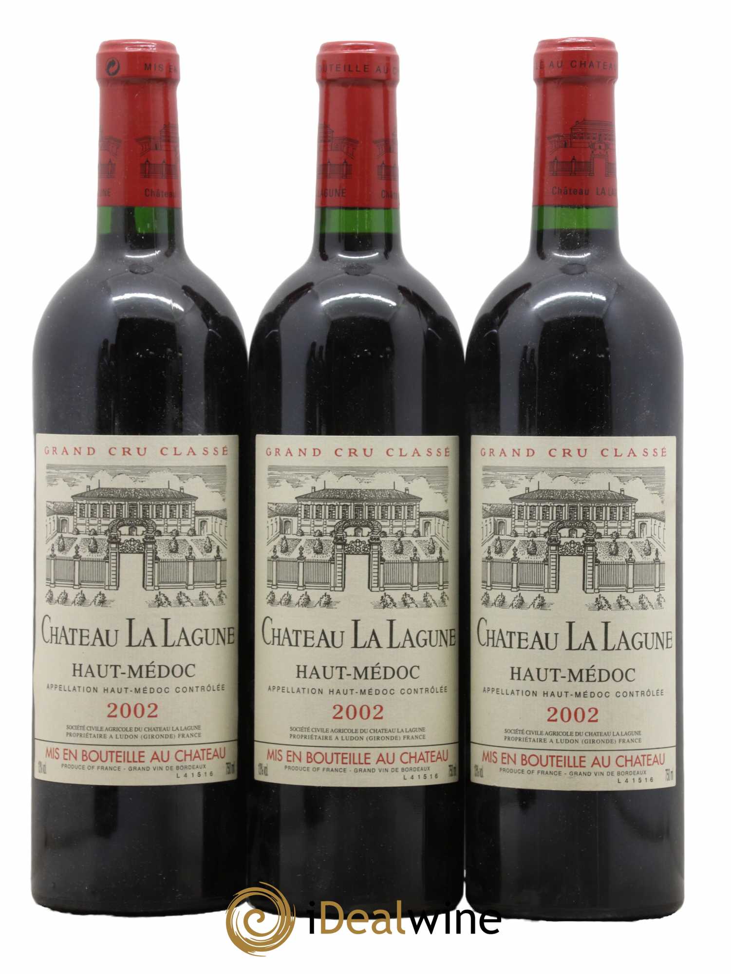 Château la Lagune 3ème Grand Cru Classé 2002 - Lot de 3 bouteilles - 0