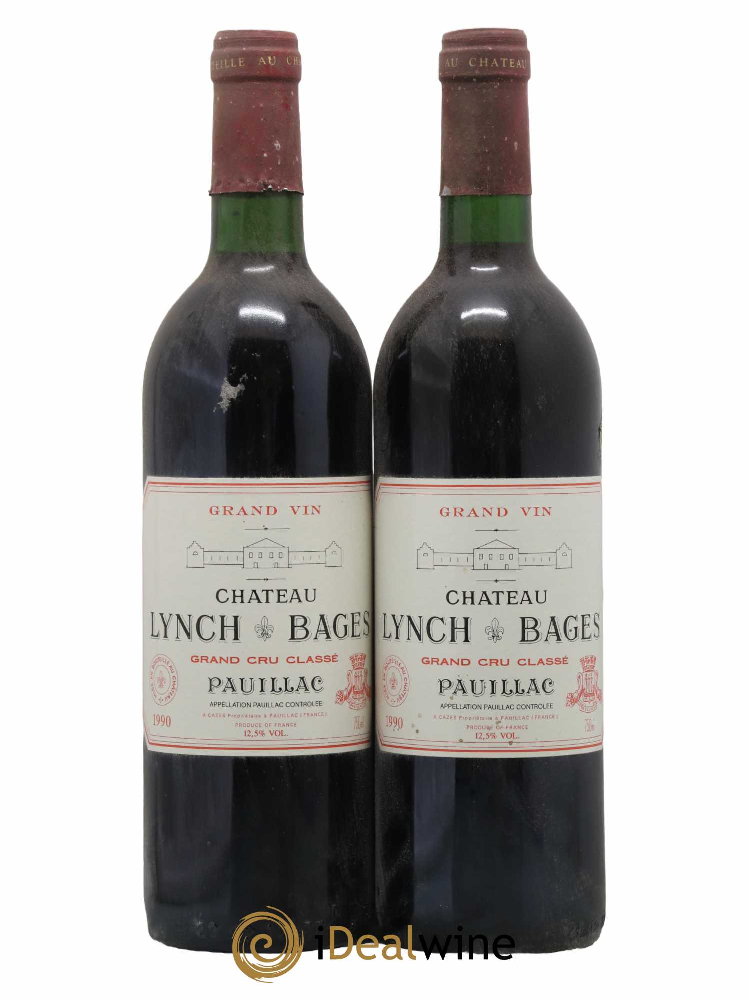 Château Lynch Bages 5ème Grand Cru Classé 1990 - Lot de 2 bouteilles - 0