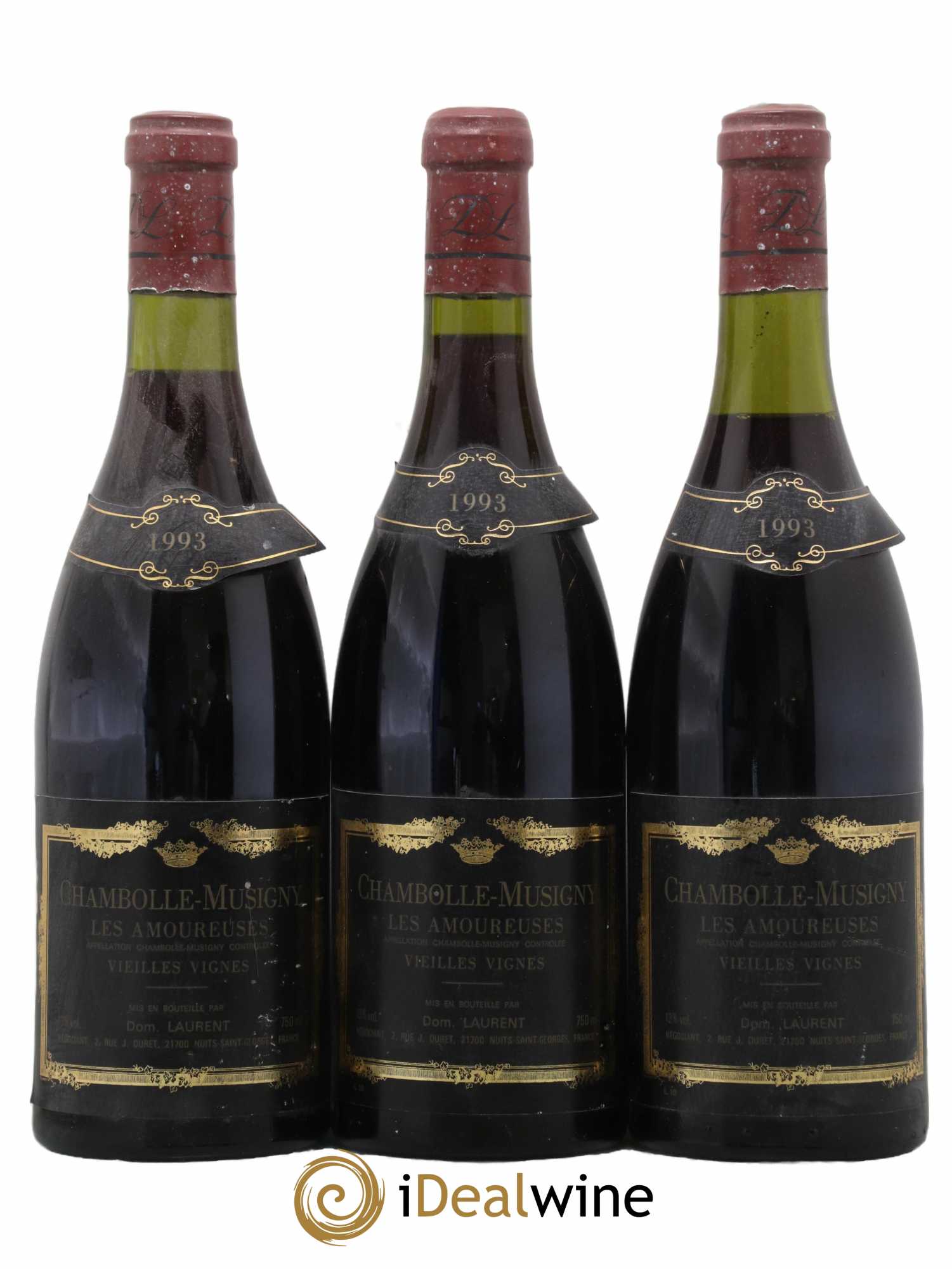 Chambolle-Musigny 1er Cru Les Amoureuses Domaine Dominique Laurent 1993 - Lot de 3 bouteilles - 0