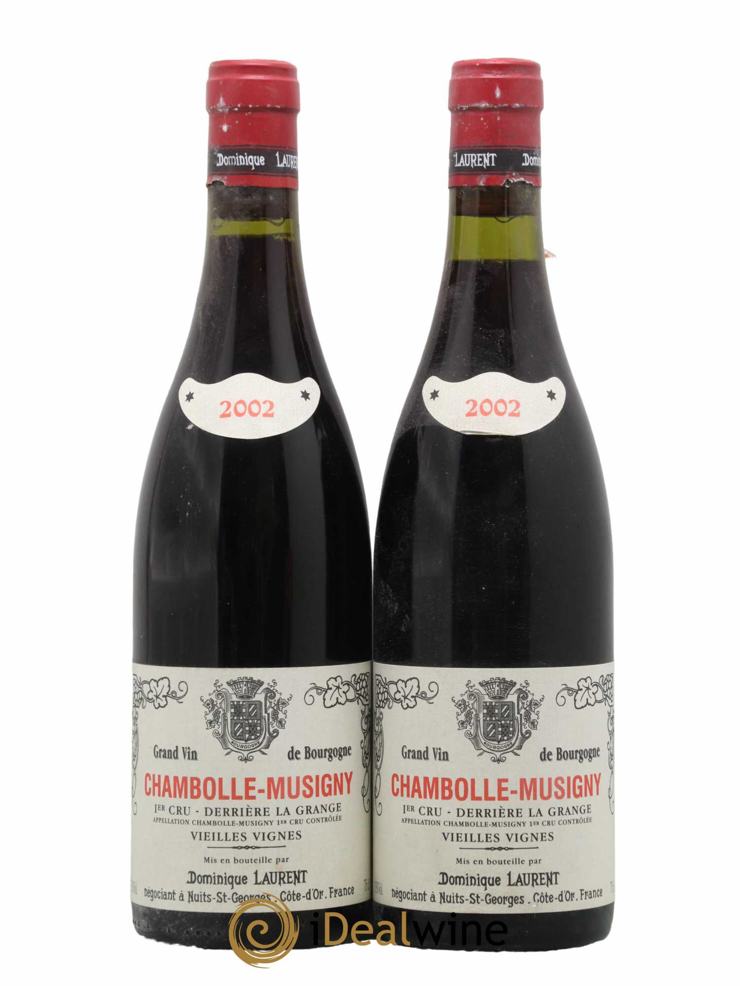 Chambolle-Musigny 1er Cru Derrière La Grange Vieilles Vignes Dominique Laurent 2002 - Lot de 2 bouteilles - 0