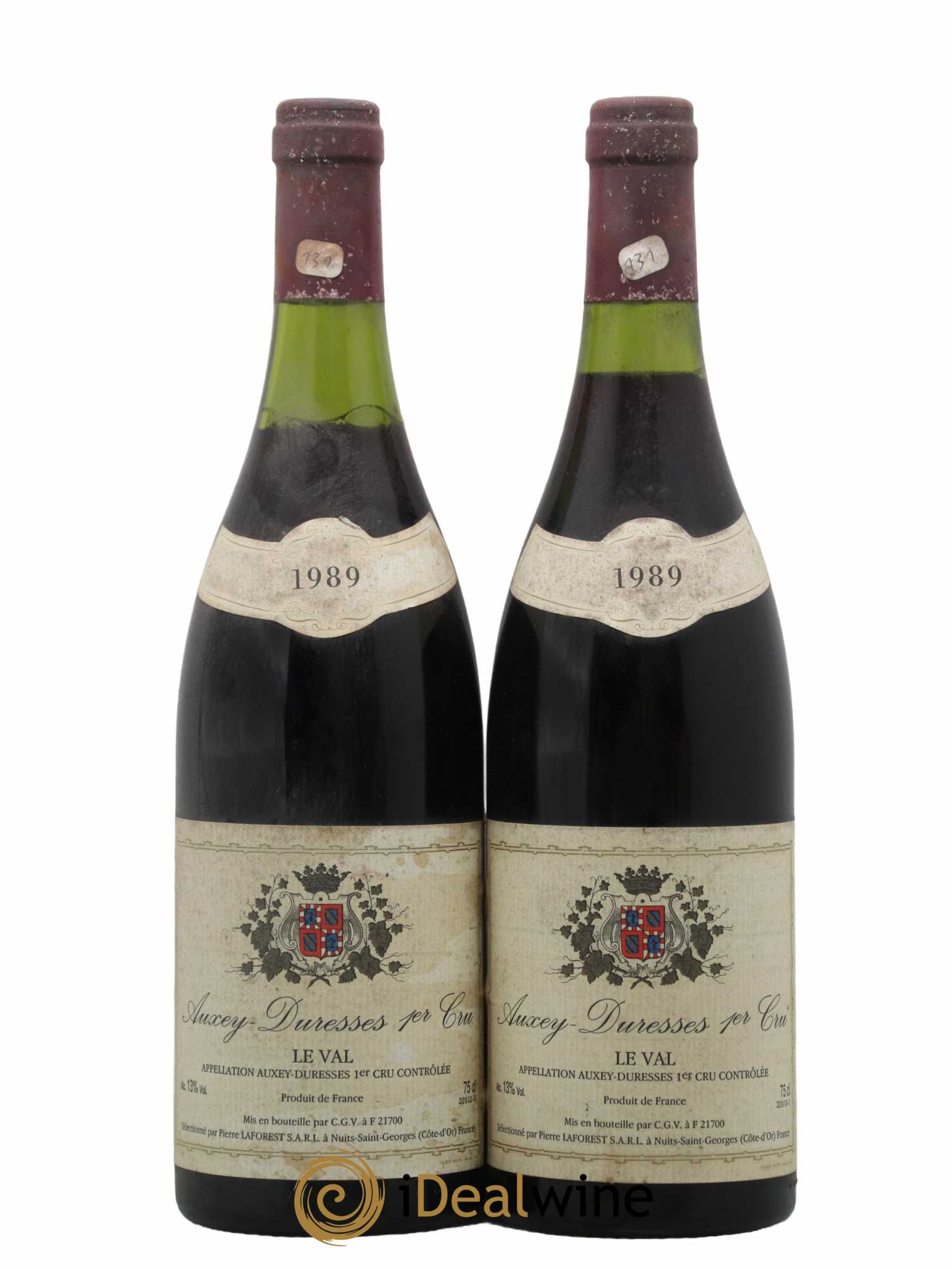 Auxey-Duresses 1er Cru Le Val Domaine Pierre Laforest 1989 - Lot de 2 bouteilles - 0