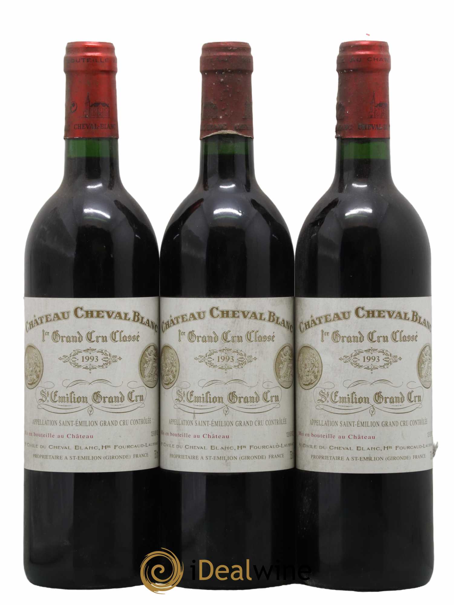 Château Cheval Blanc 1er Grand Cru Classé A 1993 - Lot de 3 bouteilles - 0