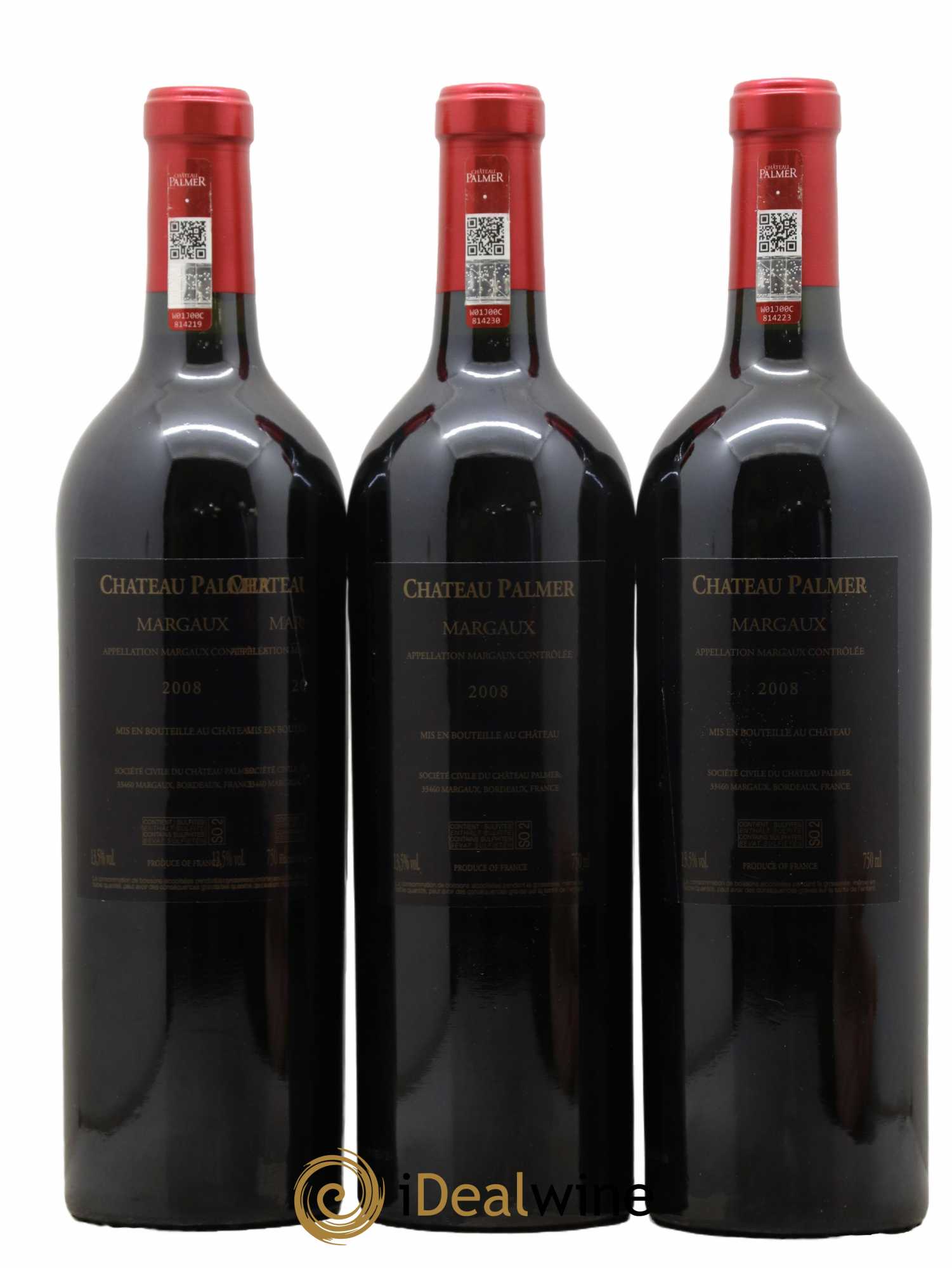 Château Palmer 3ème Grand Cru Classé 2008 - Lot de 3 bouteilles - 1