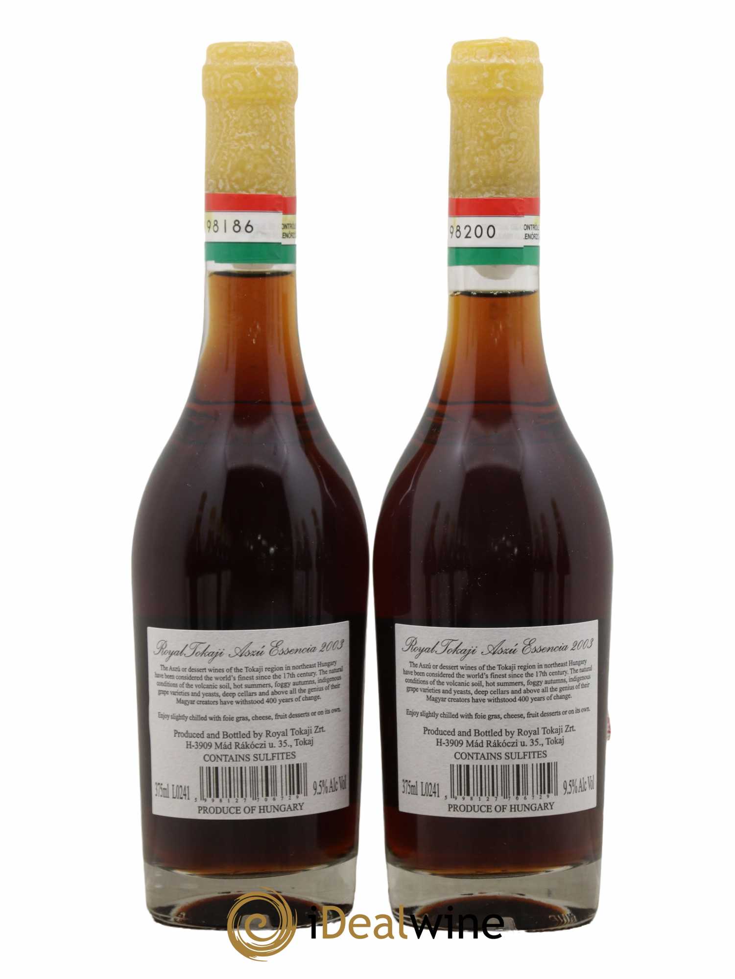 Tokaji Aszu Essencia Royal Tokaji The Royal Tokaji Wine Company 2003 - Posten von 2 Demi-Flaschen - 1