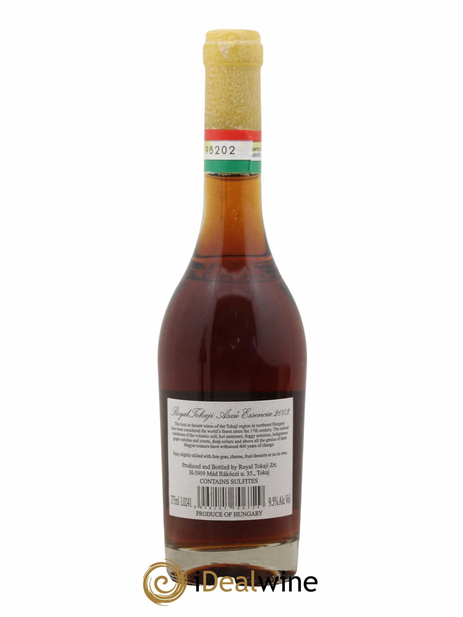 Tokaji Aszu Essencia Royal Tokaji The Royal Tokaji Wine Company 2003 - Lotto di 1 mezza bottiglia - 1