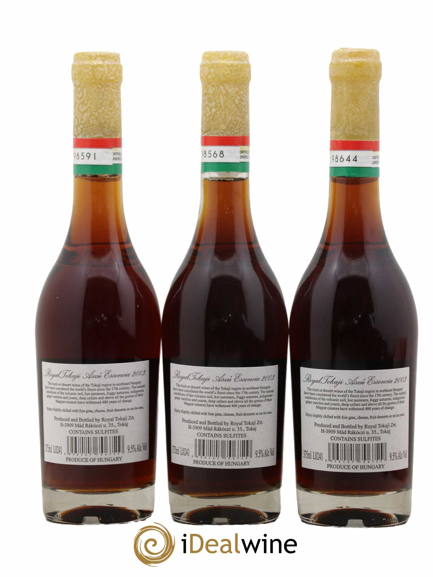 Tokaji Aszu Essencia Royal Tokaji The Royal Tokaji Wine Company 2003 - Posten von 3 Demi-Flaschen - 1