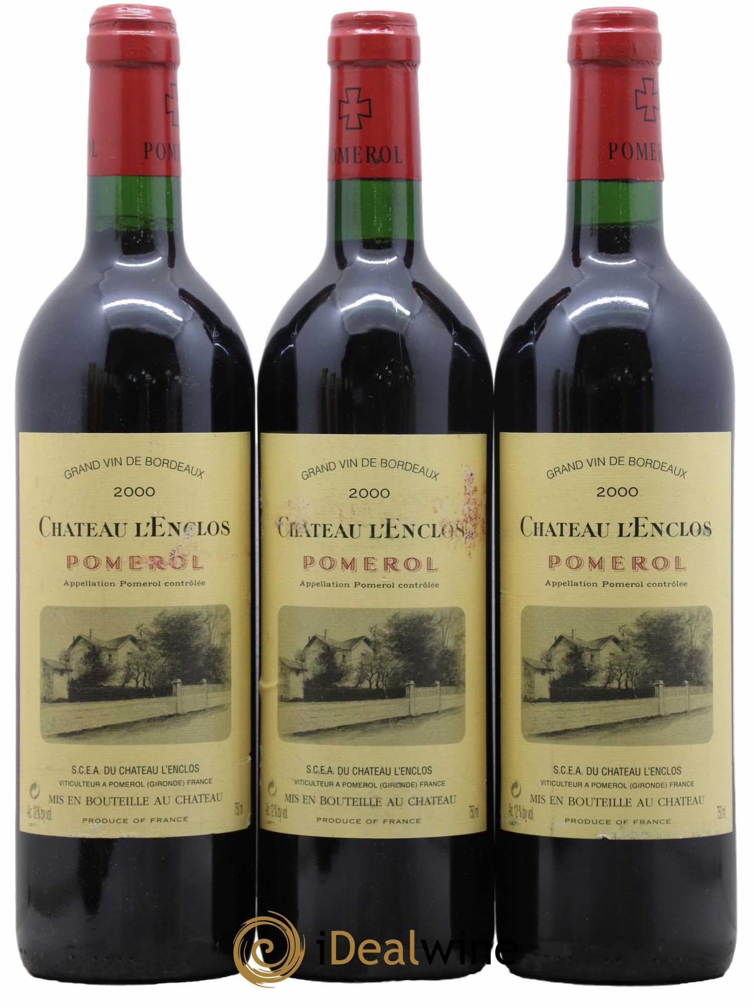 Château l' Enclos 2000 - Lot de 3 bouteilles - 0