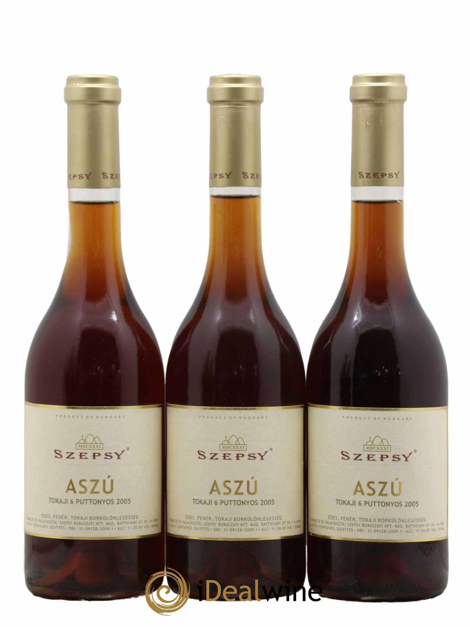 Tokaji Tokaji Aszu 6 Puttonyos Szepsy 50 CL 2005 - Lotto di 3 bottiglie - 0