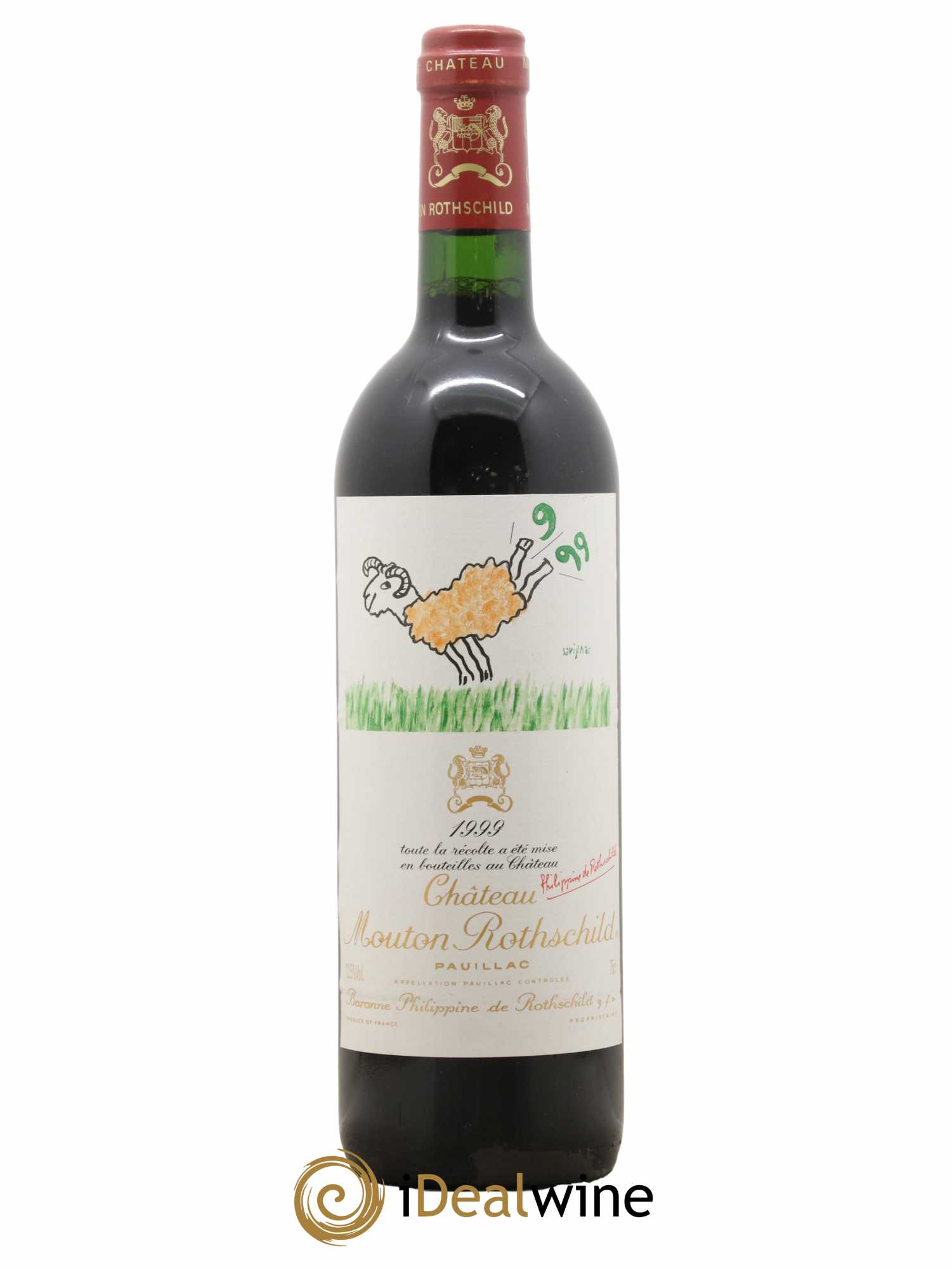 Château Mouton Rothschild 1er Grand Cru Classé 1999 - Lot de 1 bouteille - 0