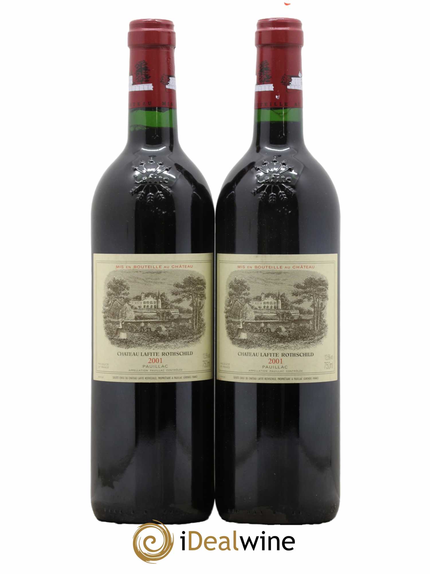 Château Lafite Rothschild 1er Grand Cru Classé 2001 - Lot de 2 bouteilles - 0