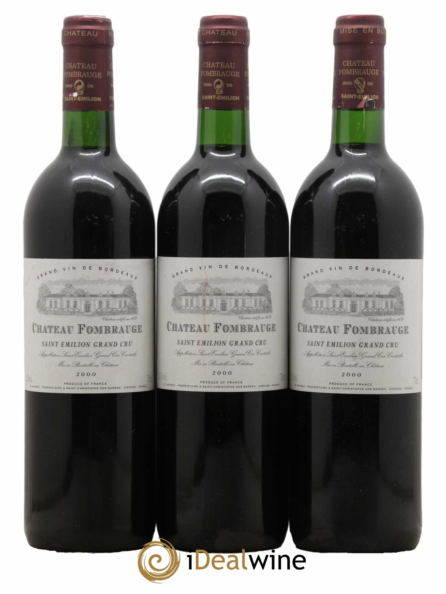 Château Fombrauge Grand Cru Classé 2000 - Lot de 3 bouteilles - 0
