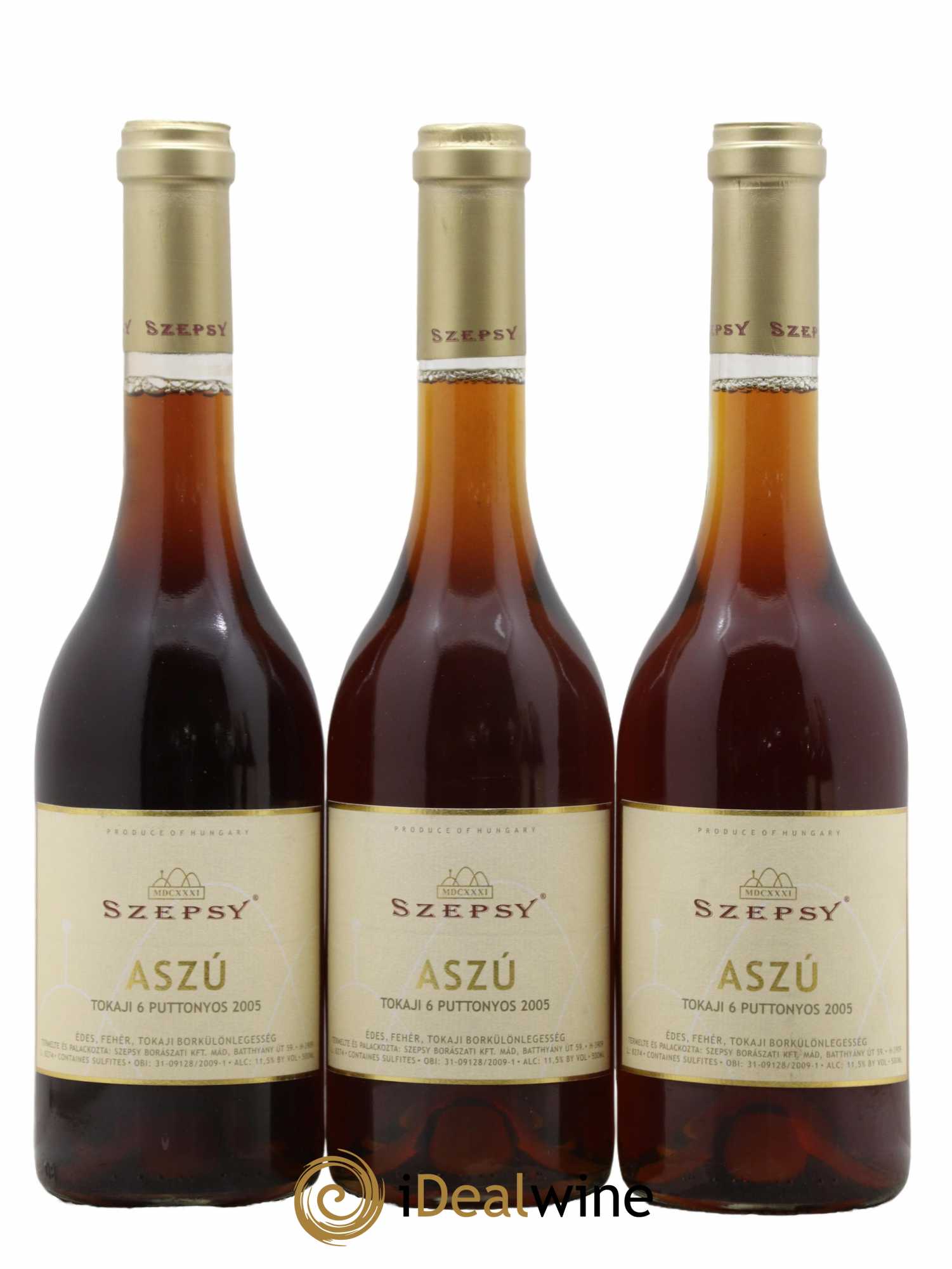 Tokaji Tokaji Aszu 6 Puttonyos Szepsy 50Cl 2005 - Lotto di 3 bottiglie - 0