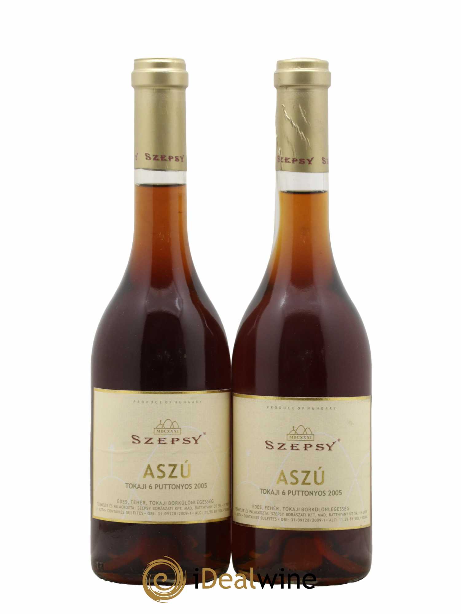 Tokaji Tokaji Aszu 6 Puttonyos Szepsy 50Cl 2005 - Lotto di 2 bottiglie - 0