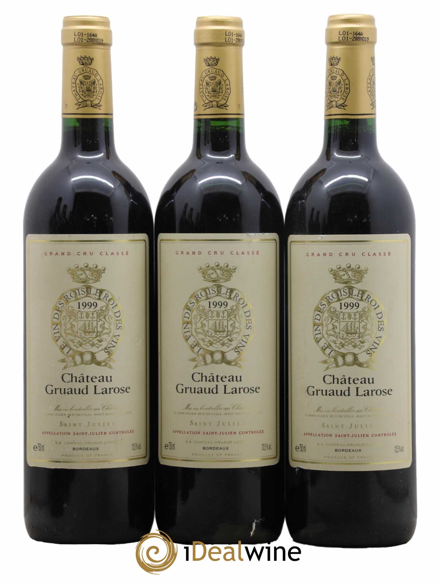 Château Gruaud Larose 2ème Grand Cru Classé 1999 - Lot de 3 bouteilles - 0