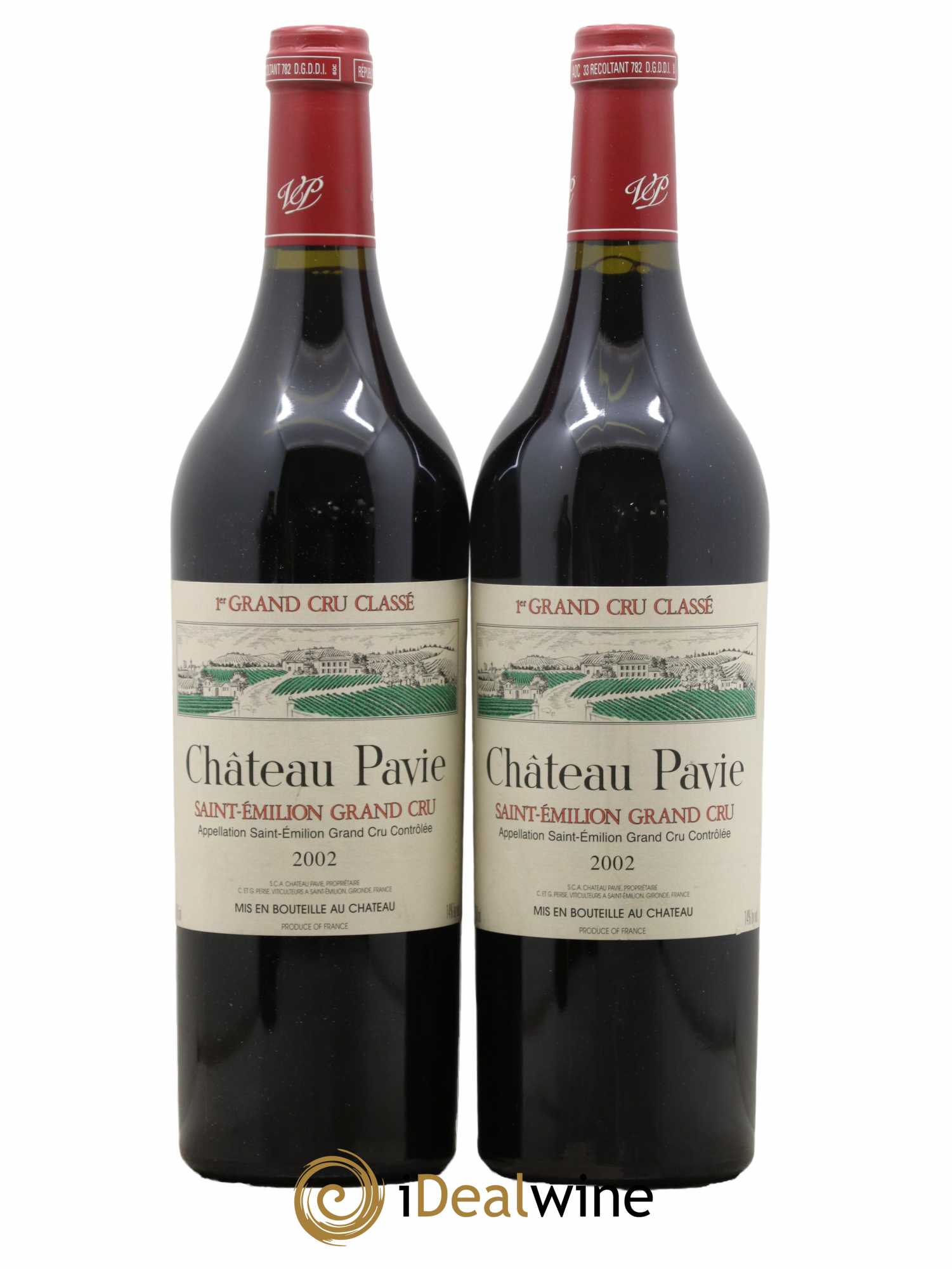 Château Pavie 1er Grand Cru Classé A 2002 - Lot de 2 bouteilles - 0
