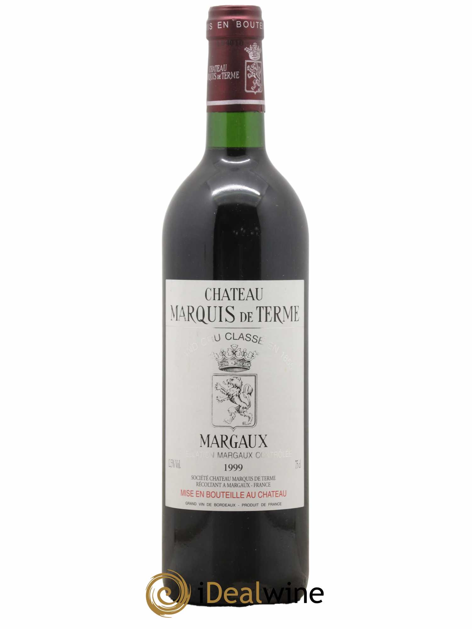 Château Marquis de Terme 4ème Grand Cru Classé 1999 - Lot de 1 bouteille - 0