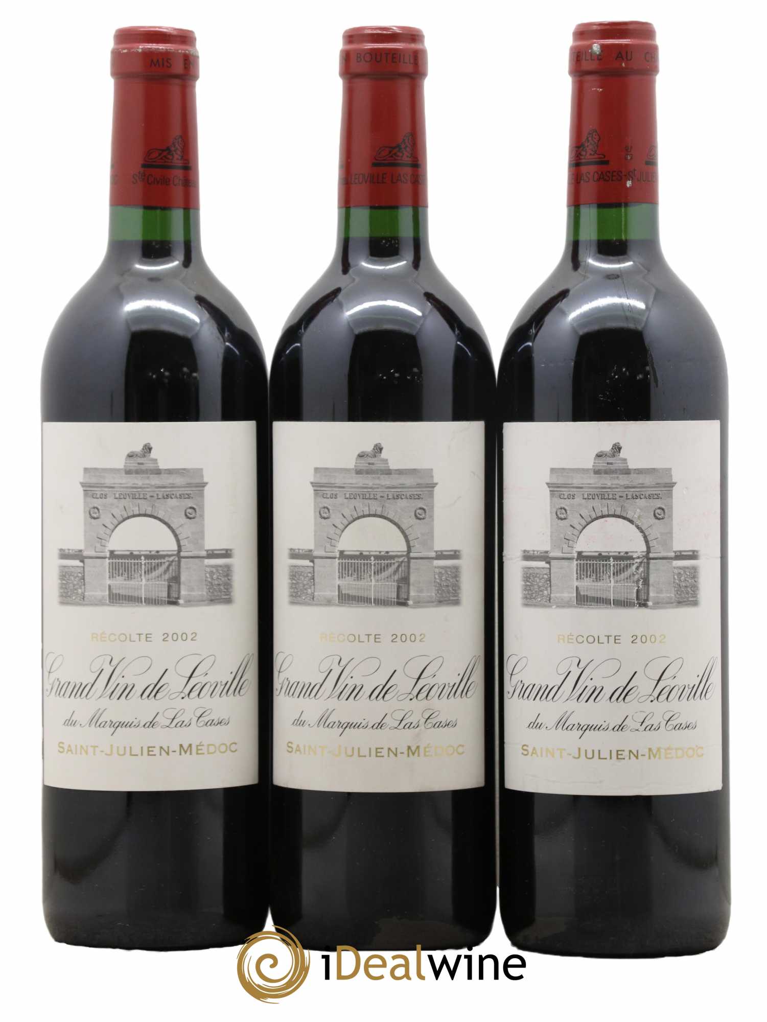 Château Léoville Las Cases 2ème Grand Cru Classé 2002 - Lot de 3 bouteilles - 0